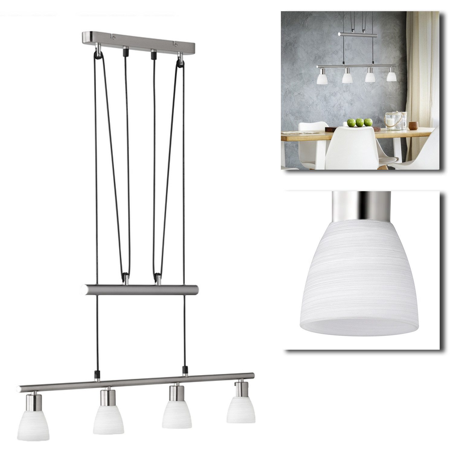 Home4Living Pendelleuchte Pendelleuchte Pendellampe 4xG9 LED günstig online kaufen