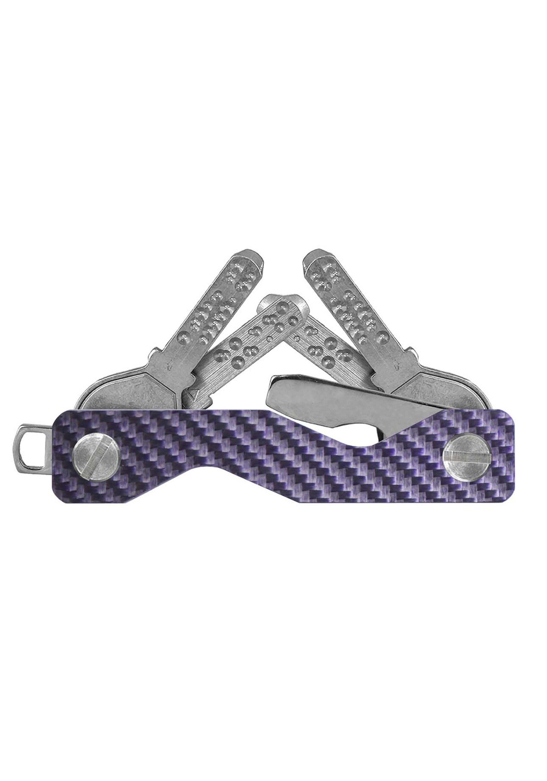 keycabins Schlüsselanhänger Carbon S3, Made violett SWISS