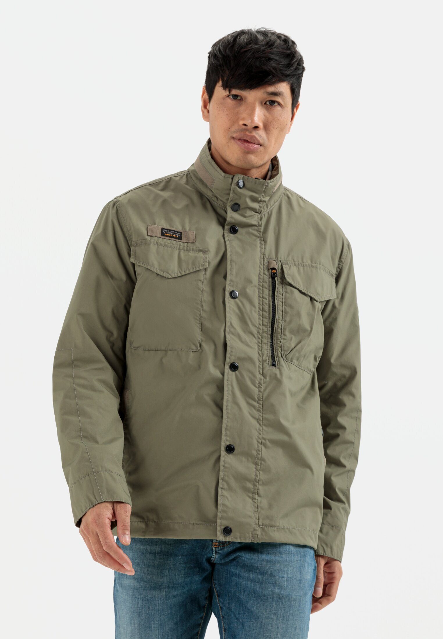 camel active Outdoorjacke mit Stehkragen Khaki