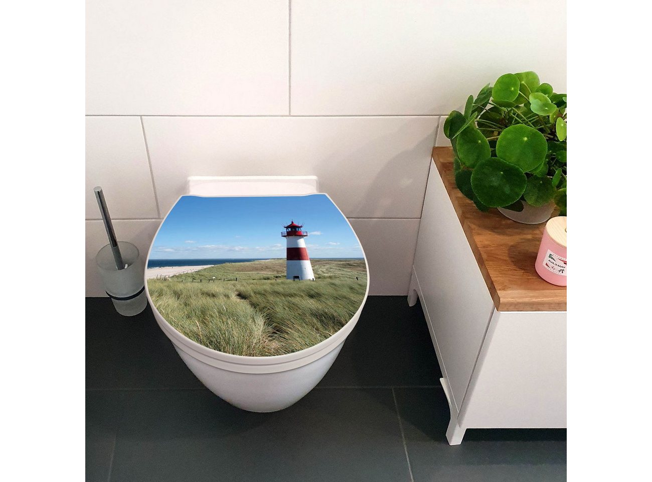 Thumbnail - banjado WC-Sitz Motiv Leuchtturm (umweltfreundliches Material & Take-Off Technologie, Softclose Absenkautomatik), 45 x 3...
