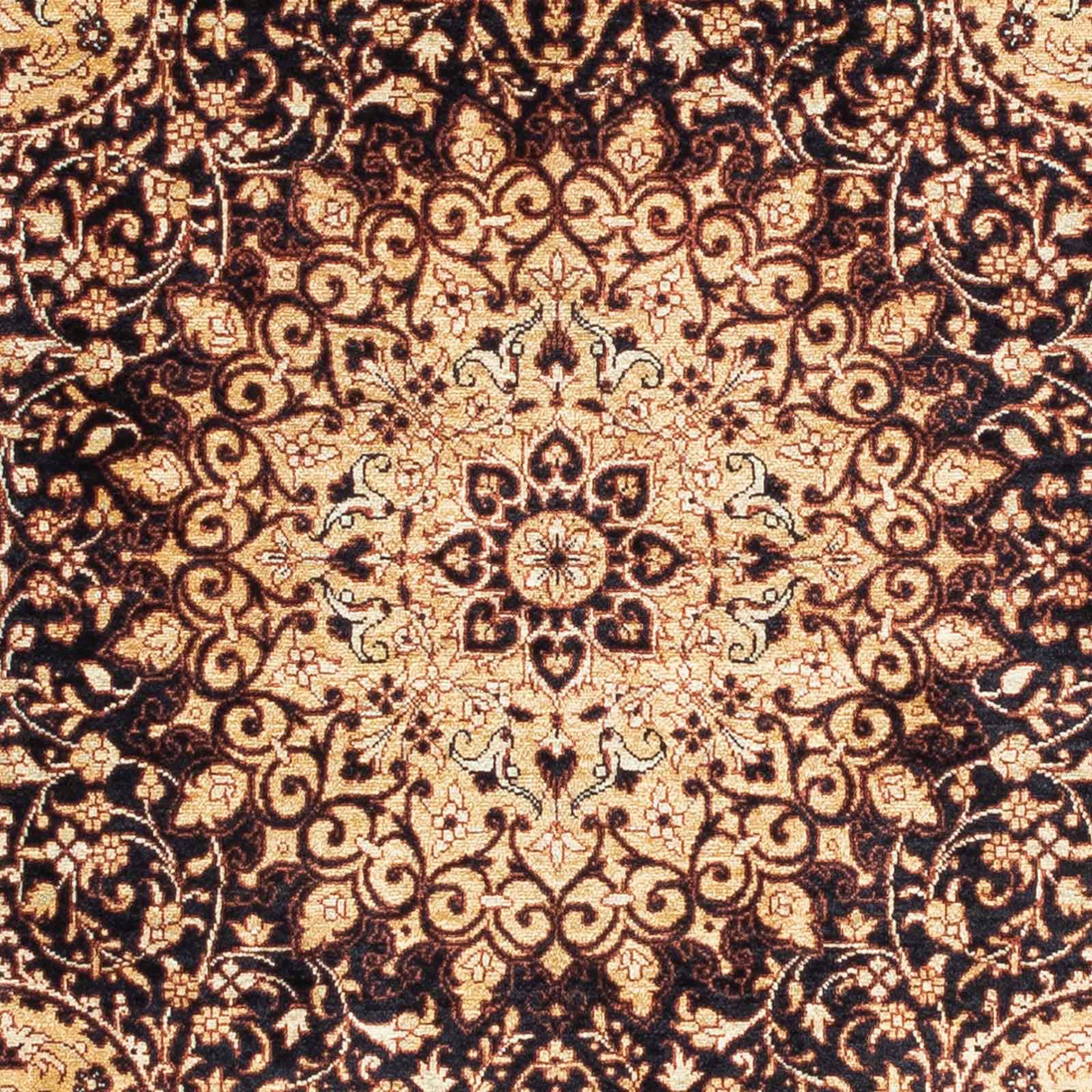 Orientteppich Perser - 10 Ghom - cm mm, 118 x hellbraun, 78 morgenland, rechteckig, Zertifikat Höhe: Handgeknüpft, Einzelstück mit Wohnzimmer, 