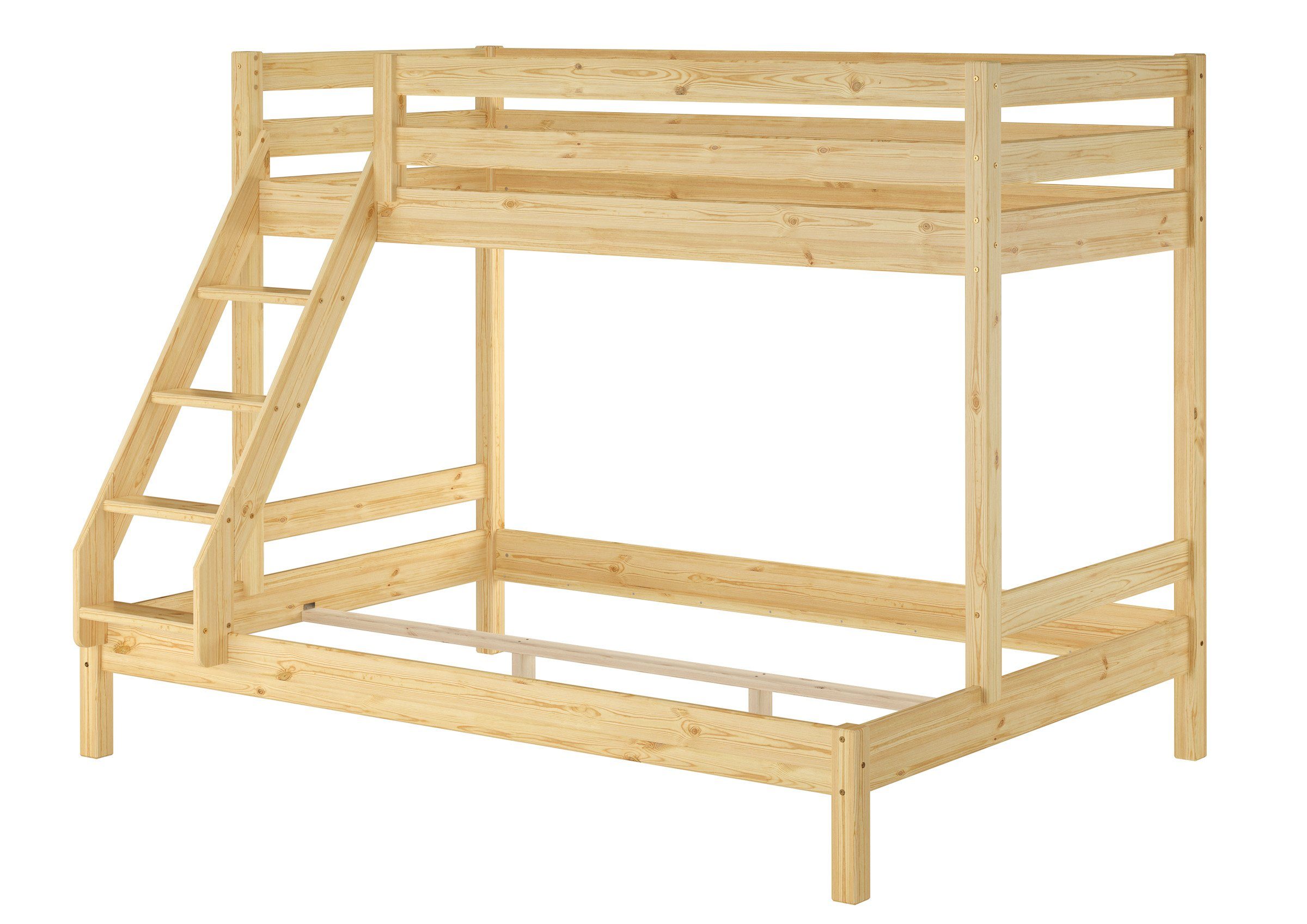ERST-HOLZ Etagenbett Doppel-Etagenbett 90 x 200 cm und 140 x 200 cm Erwachs günstig online kaufen