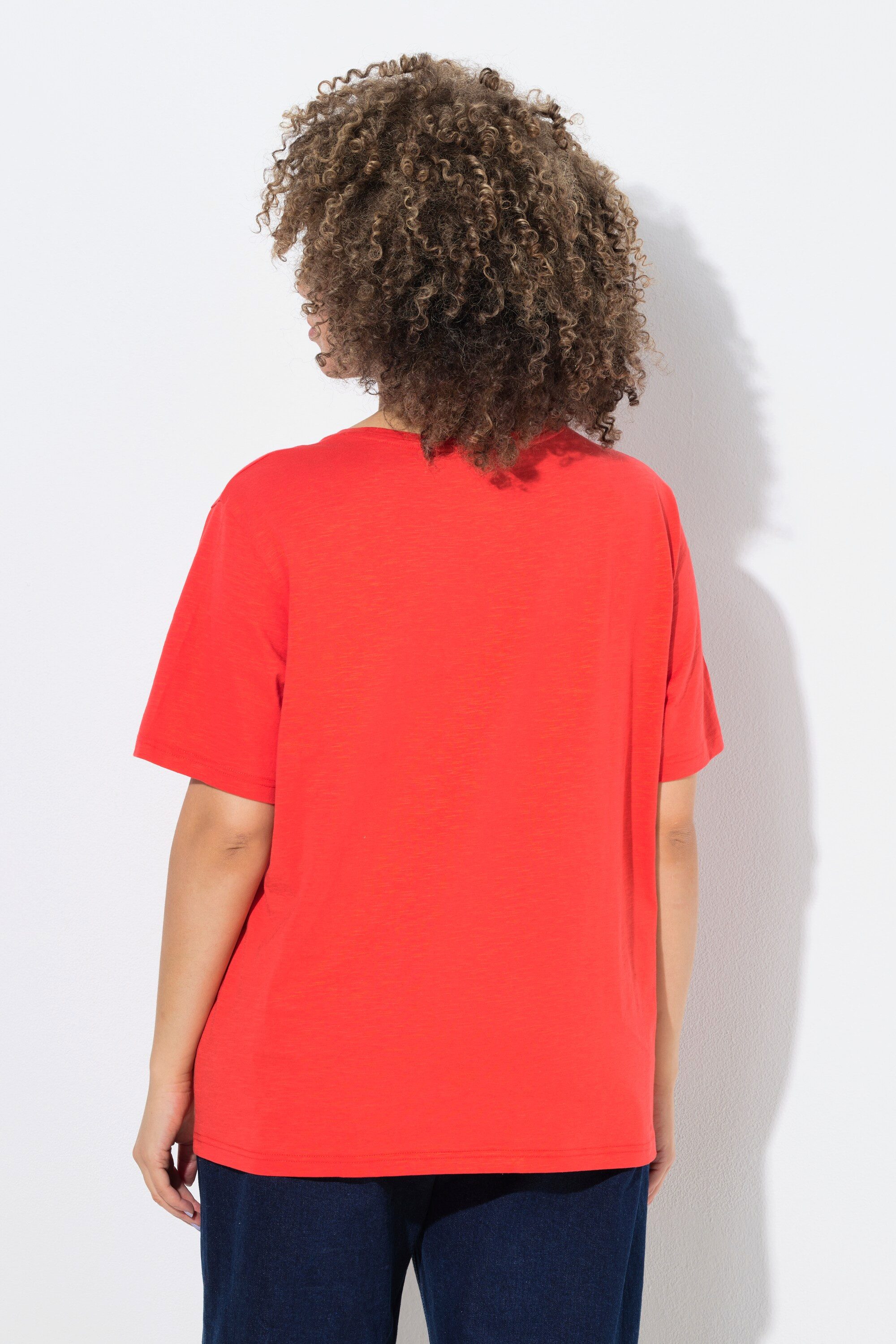 Ulla Popken T-Shirt T-Shirt Erdbeeren Rundhalsausschnitt Halbarm