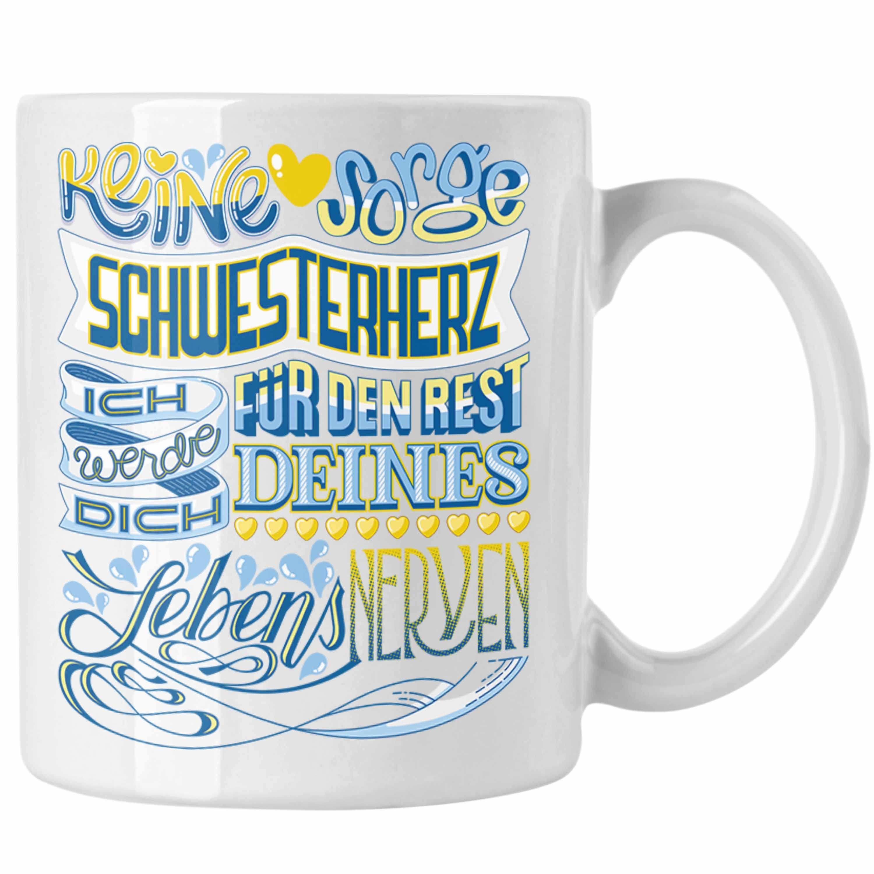 Trendation Tasse Trendation - Beste Schwester Tasse Geschenk von Schwester an Schwester Lieblingsschwester von Bruder Geschenkidee