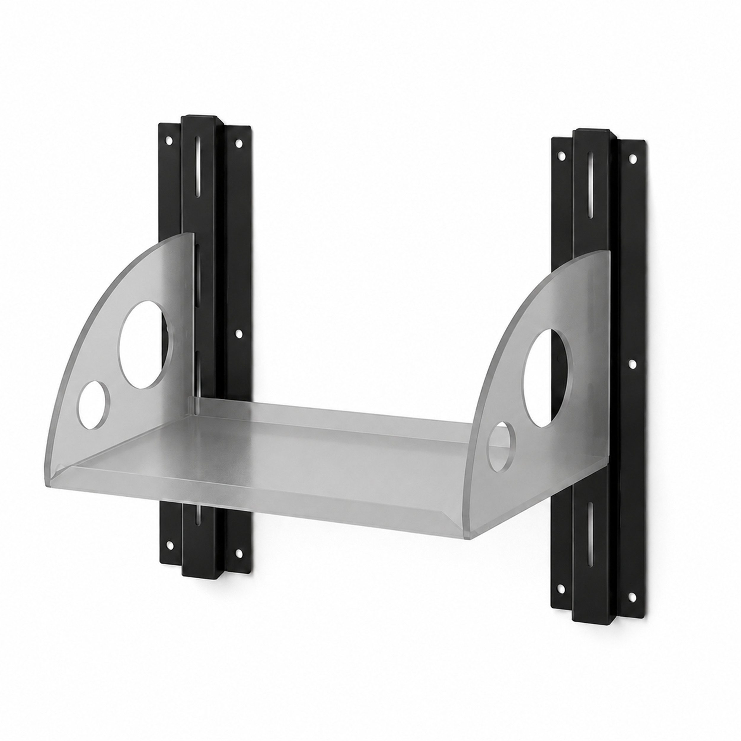 QLS Wandregal Regalsystem aus Stahl Pulverbeschichtet schwarz, Modular, individuell kombinierbar und jederzeit erweiterbar