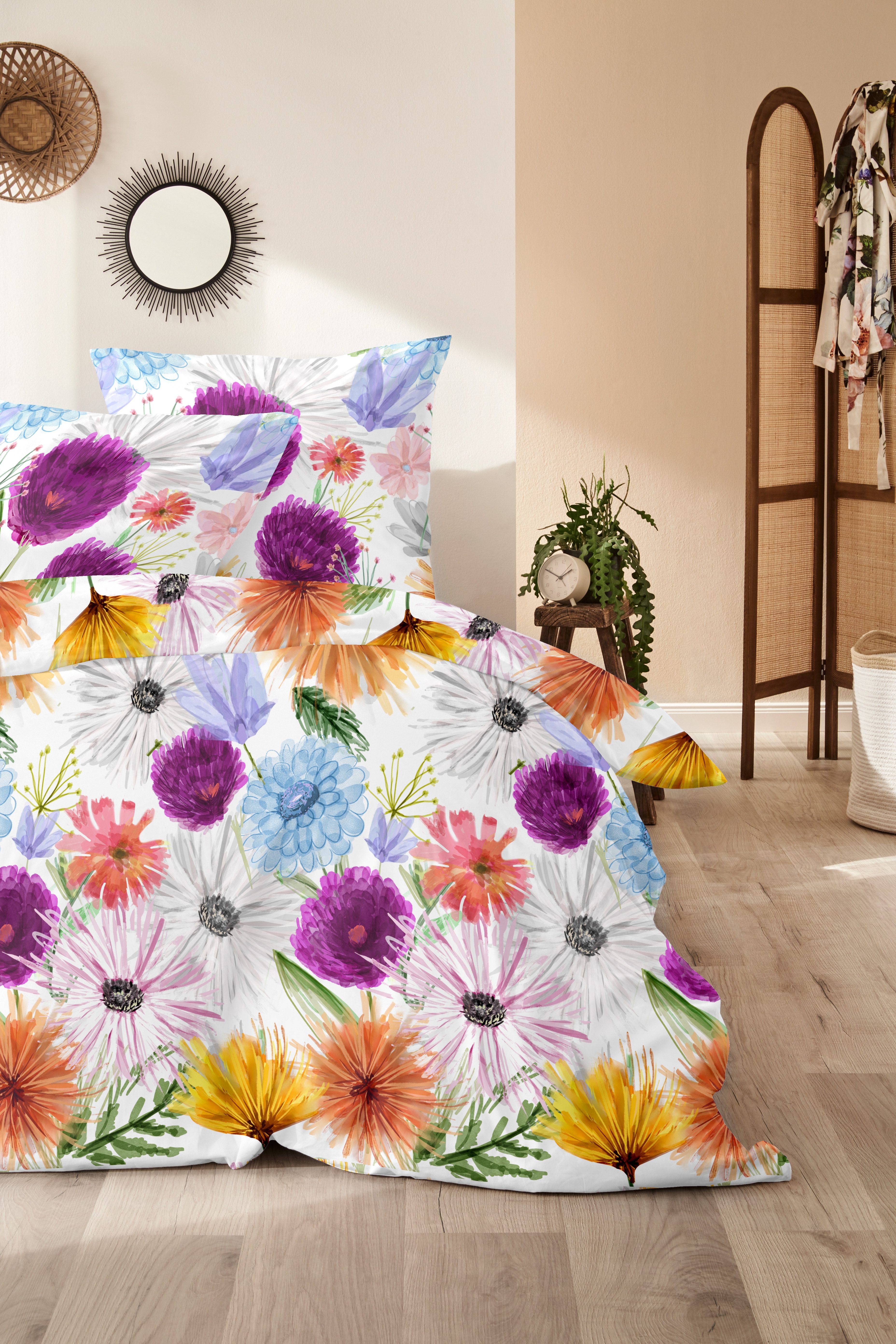 Primera Bettwäsche Mako-Satin-Bettwäsche Summer Time, Mako-Satin, günstig online kaufen