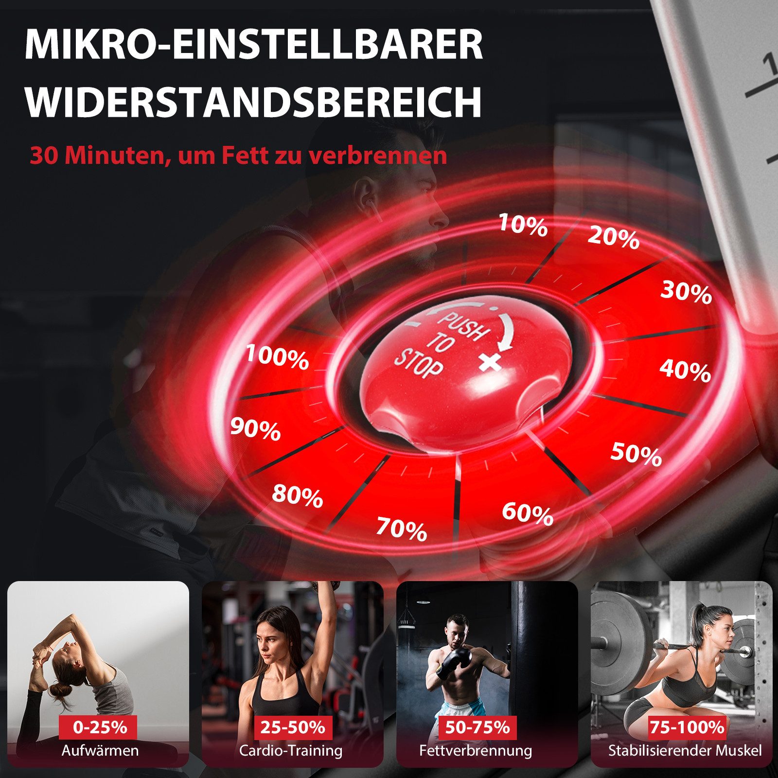 Advamsoler Heimtrainer Indoor-Fahrrad für das Heim-Fitnessstudio, Indoor Cycling Spin Bike (1-tlg., mit App & LCD-Display & Tablet-Halterung), für Fitness-Cardio-Workout