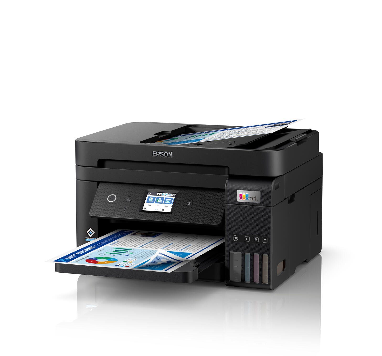 Epson EcoTank ET-4850 Multifunktionsdrucker, (WLAN (Wi-Fi), LAN (Ethernet),  Wi-Fi Direct), Epson Smart Panel-App - Einrichten, Steuern, Drucken,  Scannen und mehr