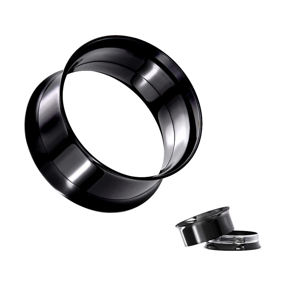 Taffstyle Plug Ohr Piercing Double Flared Flesh Tunnel Plug mit Schraubverschluss (Ohr-Plug aus Chirurgenstahl mit Innengewinde für leichtes Einsetzen)