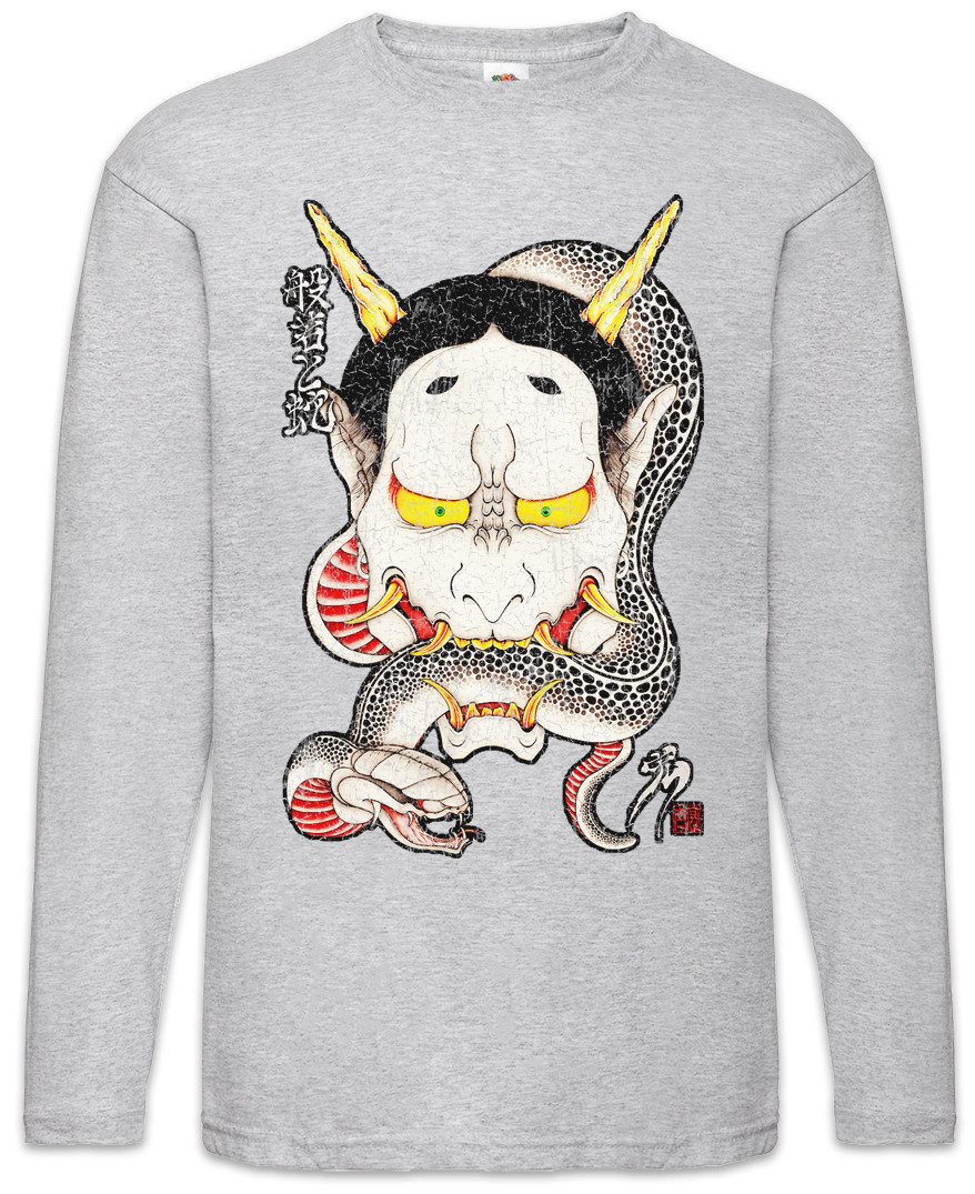 Langarmshirt Hannya Snake Langarm T-Shirturai Warrior Way Banzai Japan Ninja