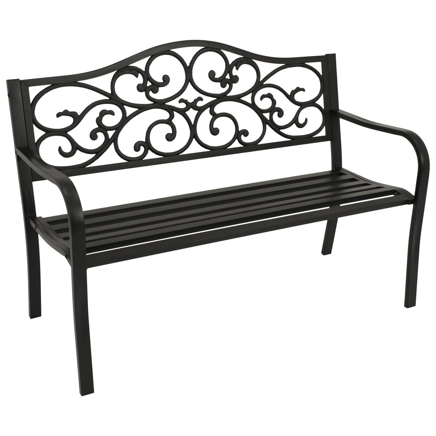 DEGAMO Gartenbank MANCHESTER, 2-sitzer, Metall + Gusseisen schwarz