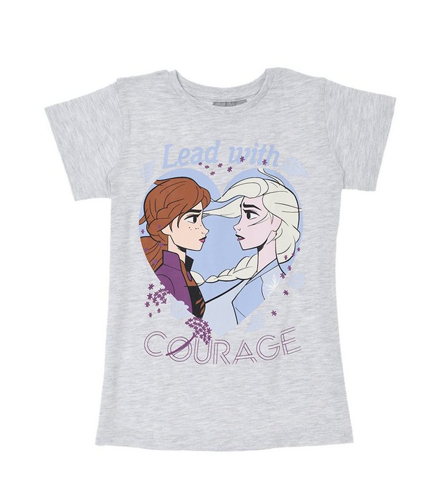 Disney Frozen T-Shirt Die Eiskönigin Elsa Anna Kinder Shirt Gr. 92 bis 128,  in Grau