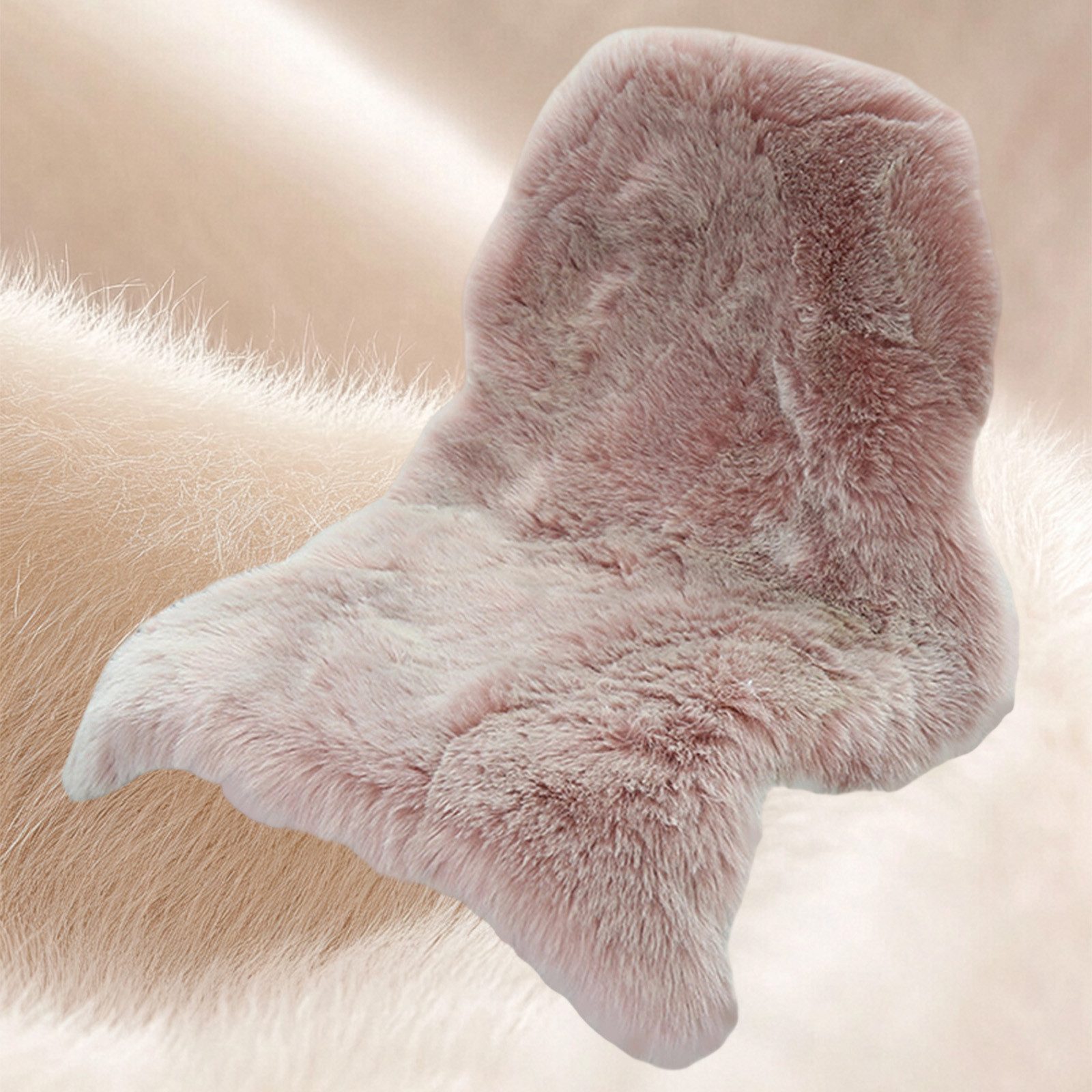 REDOM Fellteppich Kunstfell-Teppich Teppich Schaffell-Optik Schlafzimmerteppich, fellförmig, Höhe: 60 mm, Teppiche für Bettvorleger 60*100 CM Shaggy für Wohnzimmer Schlafzimmer