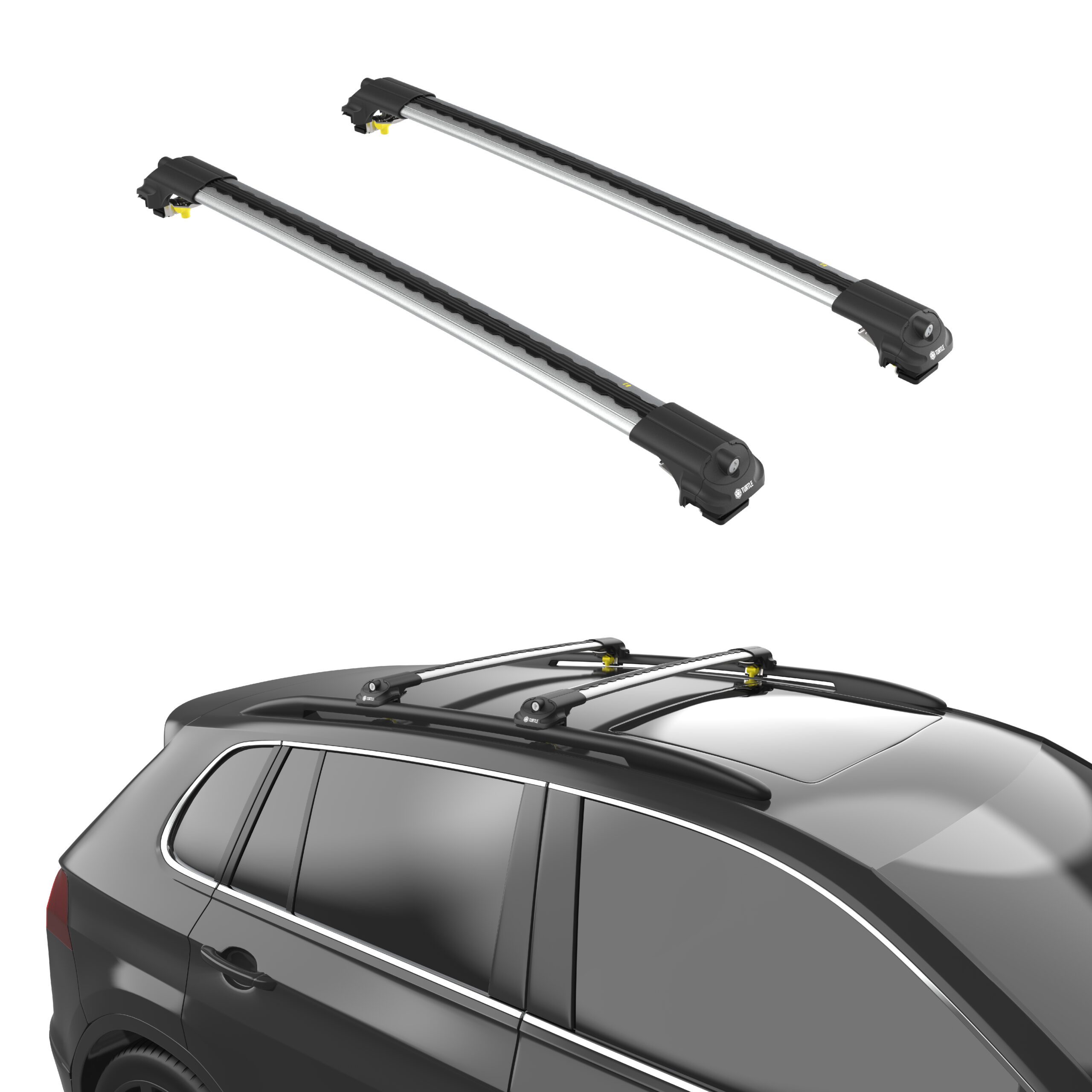 Dachbox-Halterung TURTLE kompatibel mit Volkswagen Tiguan (Ad/Bw) 2016-2023 Air1 Dachträ