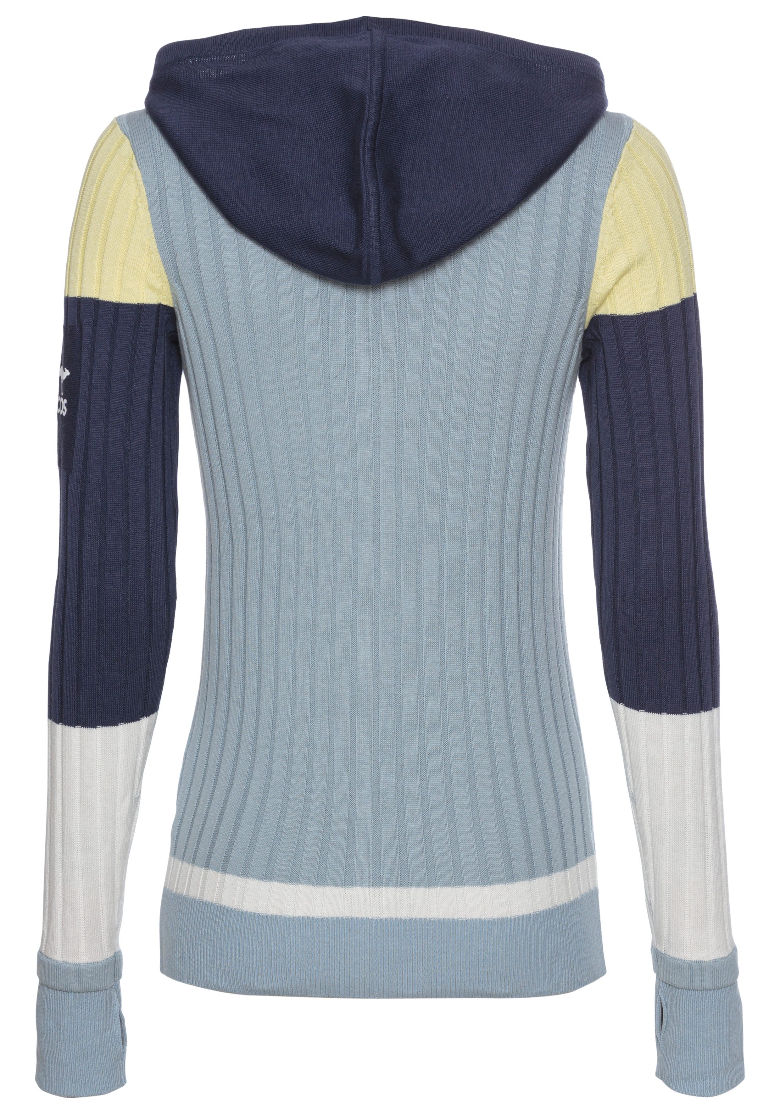 KangaROOS Kapuzenstrickjacke mit Colorblock, große Größen