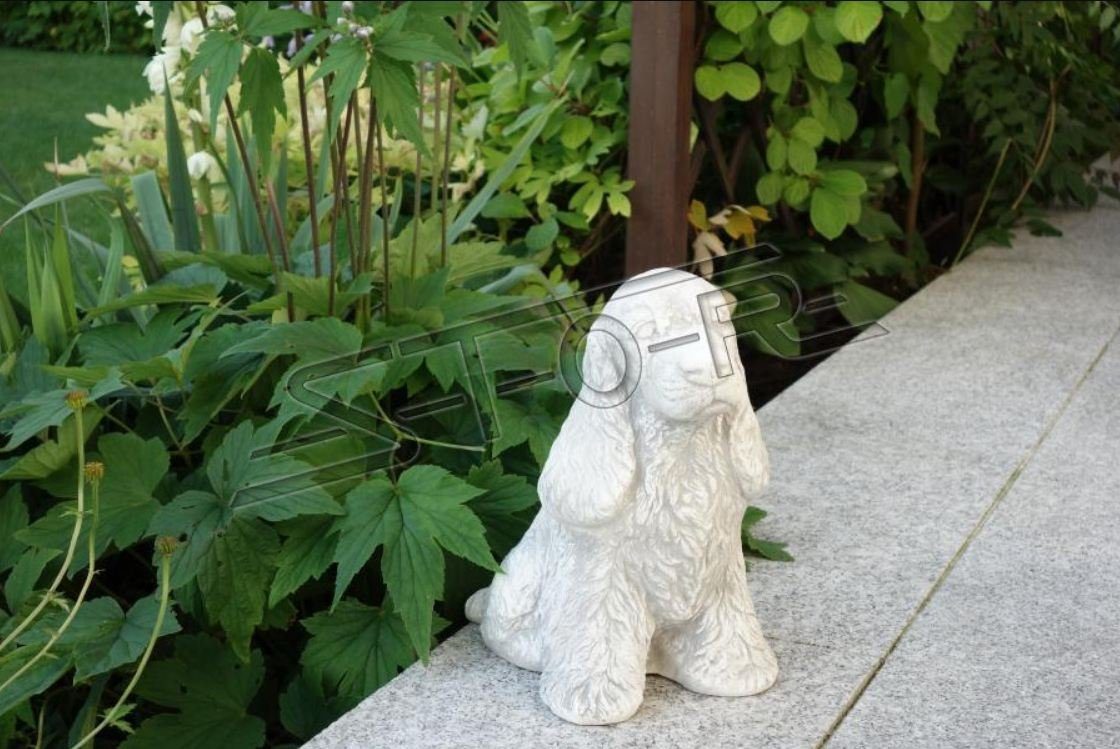JVmoebel Skulptur Garten Dekoration Hund Terrasse Stein Figuren Figur Deko Statue Skulptur S103084