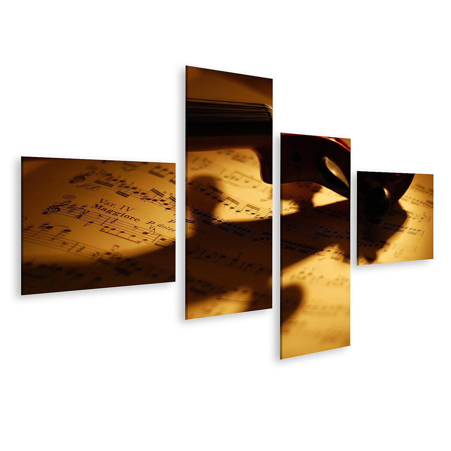 Leinwandbild Geige Musik 3 Bilder