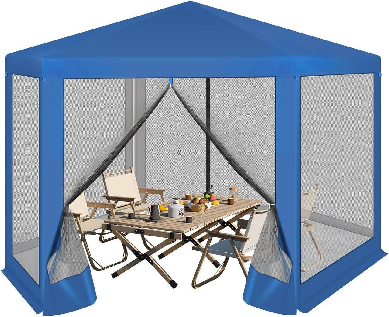 Woltu Pavillon, mit 4 Seitenteilen, 3,8x3,3 günstig online kaufen