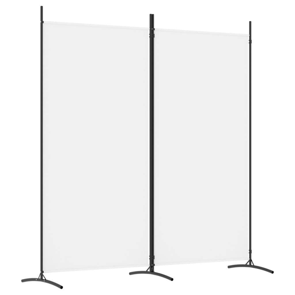 vidaXL Paravent 175 x 180 cm Paravent Weiß 175x180 cm Stoff Raumteiler Klappdesign für