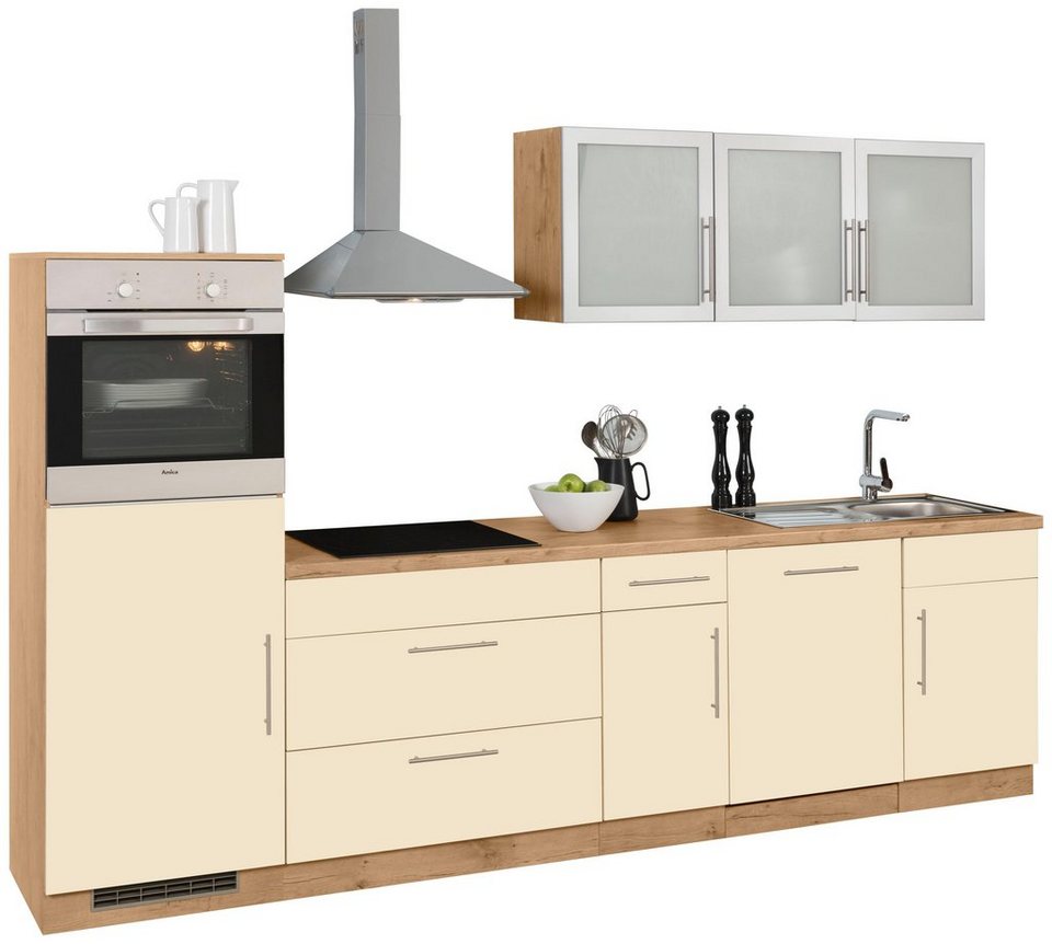 wiho Küchen Küchenzeile Aachen, ohne E-Geräte, Breite 300 cm, Wahlweise mit  Aufbauservice