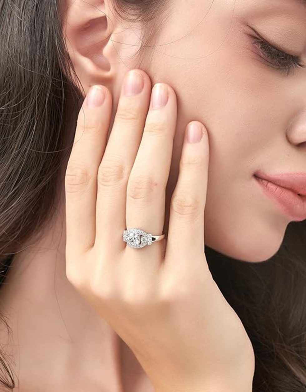 Jumpeak Diamantring ring damen,ring gold,ring gold damen,ring gold damen 585 echtgold, geschenk für frau,liebes geschenk für sie,valentinstag geschenkfür sie