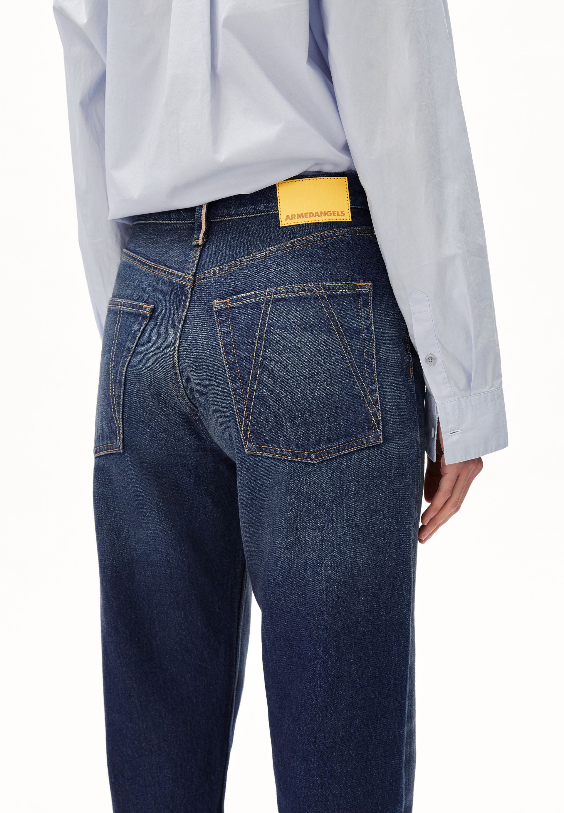 Armedangels Straight-Jeans AAIKALA SELVEDGE (Non-Stretch, Straight Fit) High waist