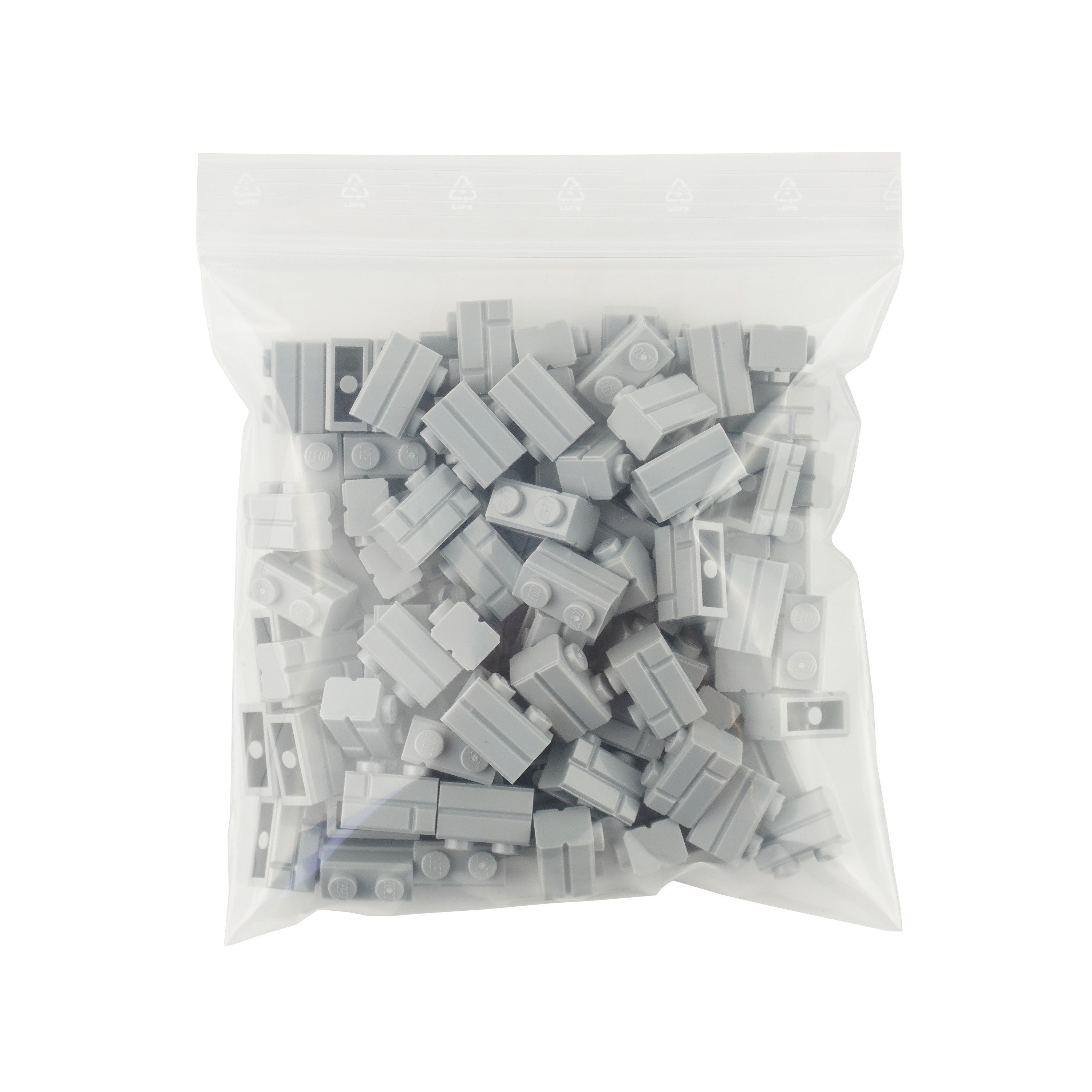 LEGO® LEGO® 1x2 Mauersteine Bausteine Hellgrau - 98283 NEU! Menge 100x Spielbausteine, (Bausteine, 100 St., Kreativ-Set), Made in Europe – Bild 3 von 5