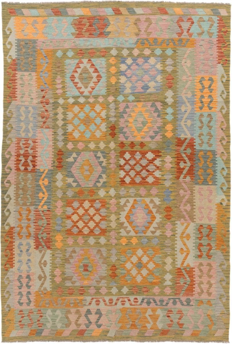 Orientteppich Kelim Afghan 198x293 Handgewebter Orientteppich, Nain Trading, rechteckig, Höhe: 3 mm