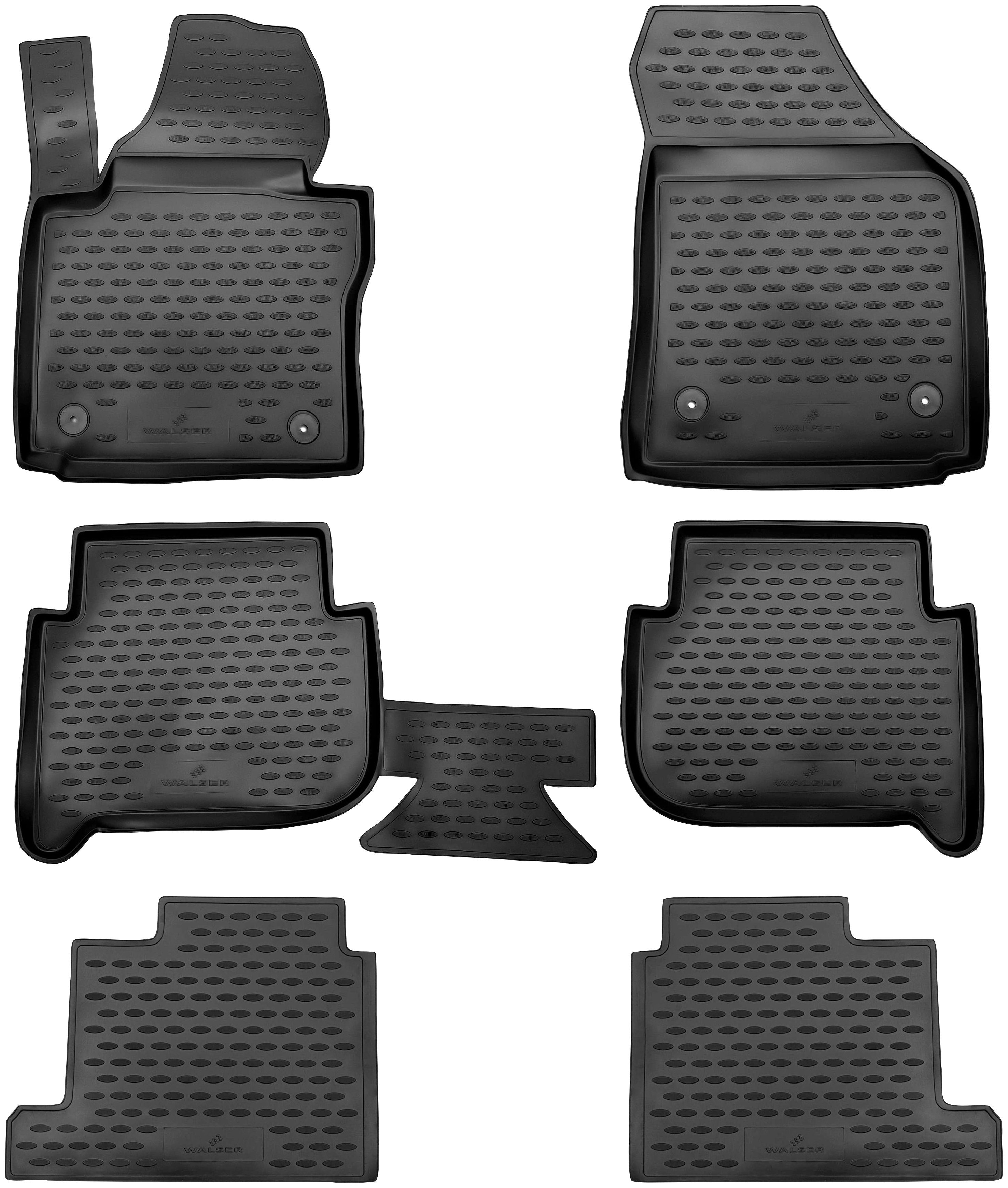 Sitze, (6 St), für - 7 Touran XTR VW Passform-Fußmatten für II, 2015 I, Großr.lim., WALSER 2003 Touran VW
