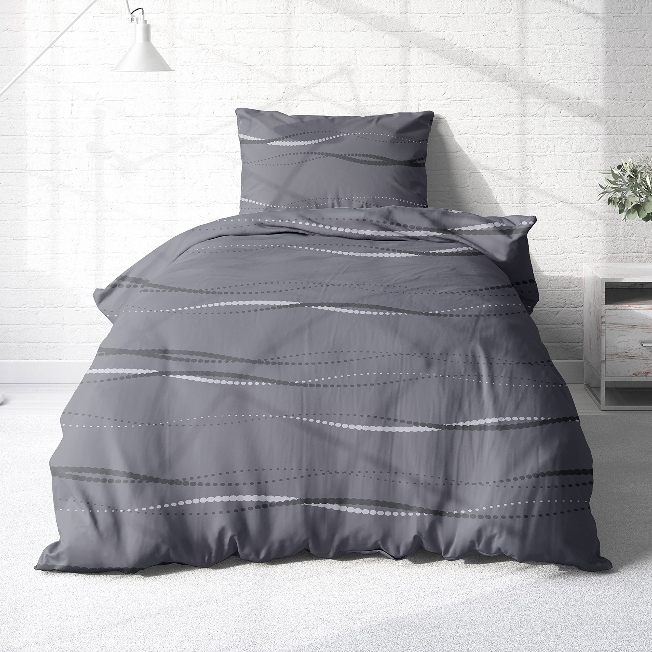 Träumschön Bettwäsche Premium Biber Bettwäsche 135x200 oder 155x220 cm, Ant günstig online kaufen