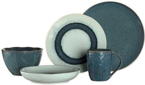 Matera, cm Keramik, blau LEONARDO St), Ø 21 Suppenteller (6