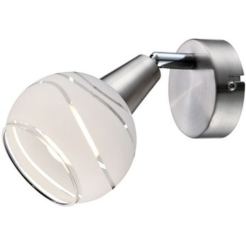 etc-shop LED Wandleuchte, Leuchtmittel inklusive, Warmweiß, LED Wand Strahler Wohn Schlaf Zimmer Lese Nacht Licht Lampe Glas Spot