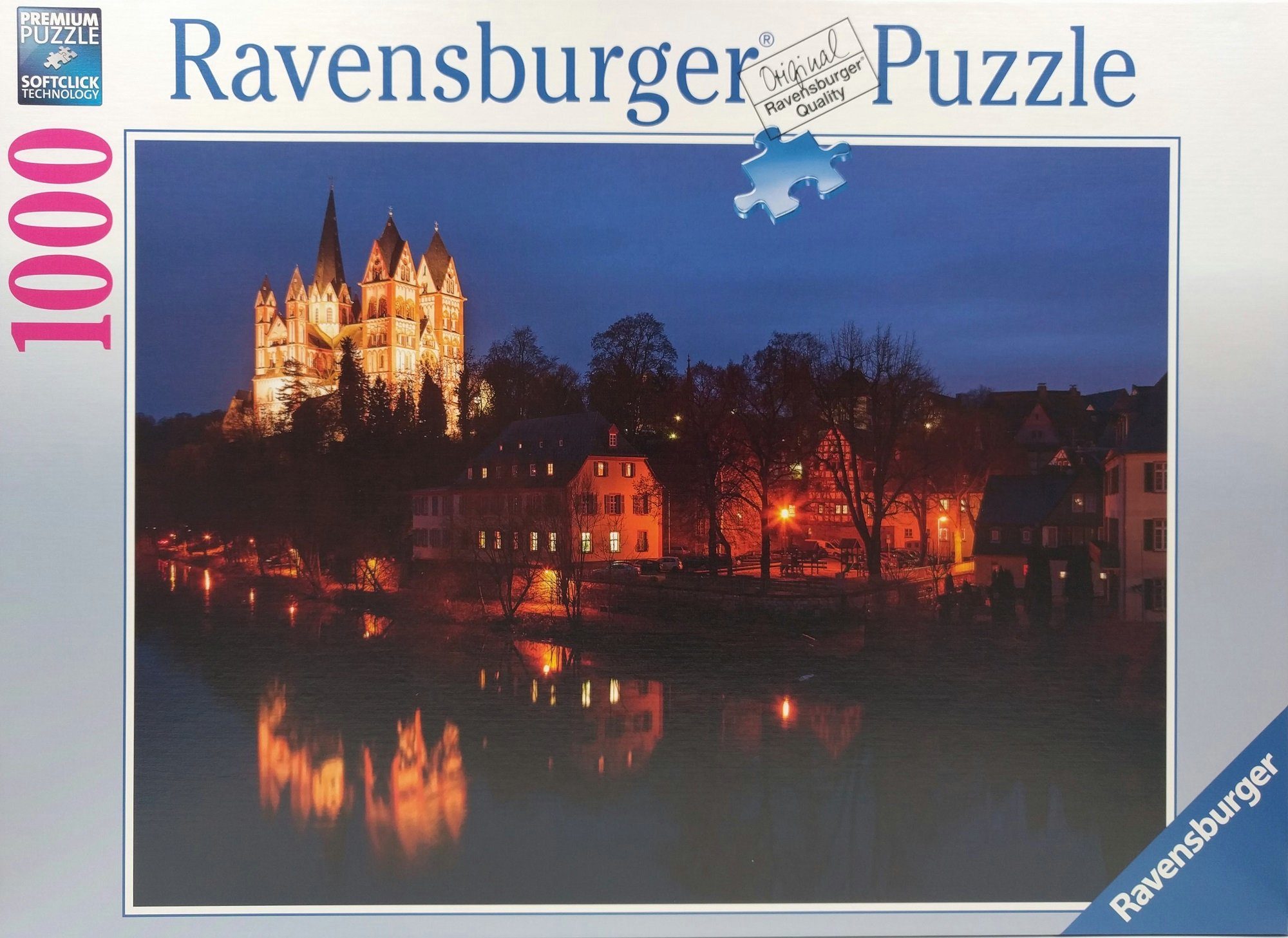 Ravensburger Puzzle Ravensburger - Limburger Dom bei Nacht, 1000 Puzzleteile, 1000 Teile Puzzle