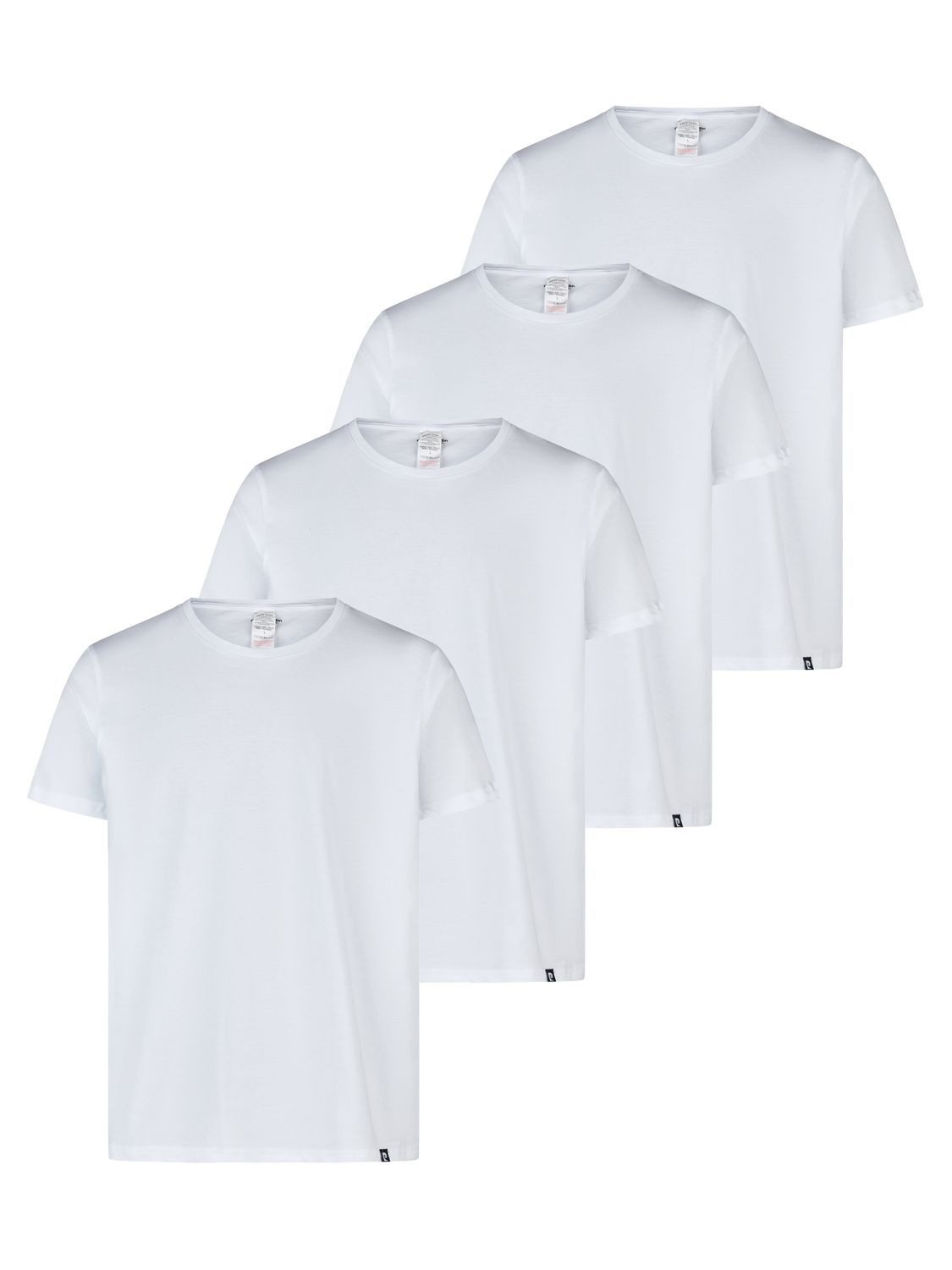 Pierre Cardin T-Shirt Herren Basic Shirt BODYWEAR 4er Set Regular Fit (Vorteilspack, 4-tlg) Kurzarm Tee Shirt mit Rundhalsausschnitt aus 100% Baumwolle