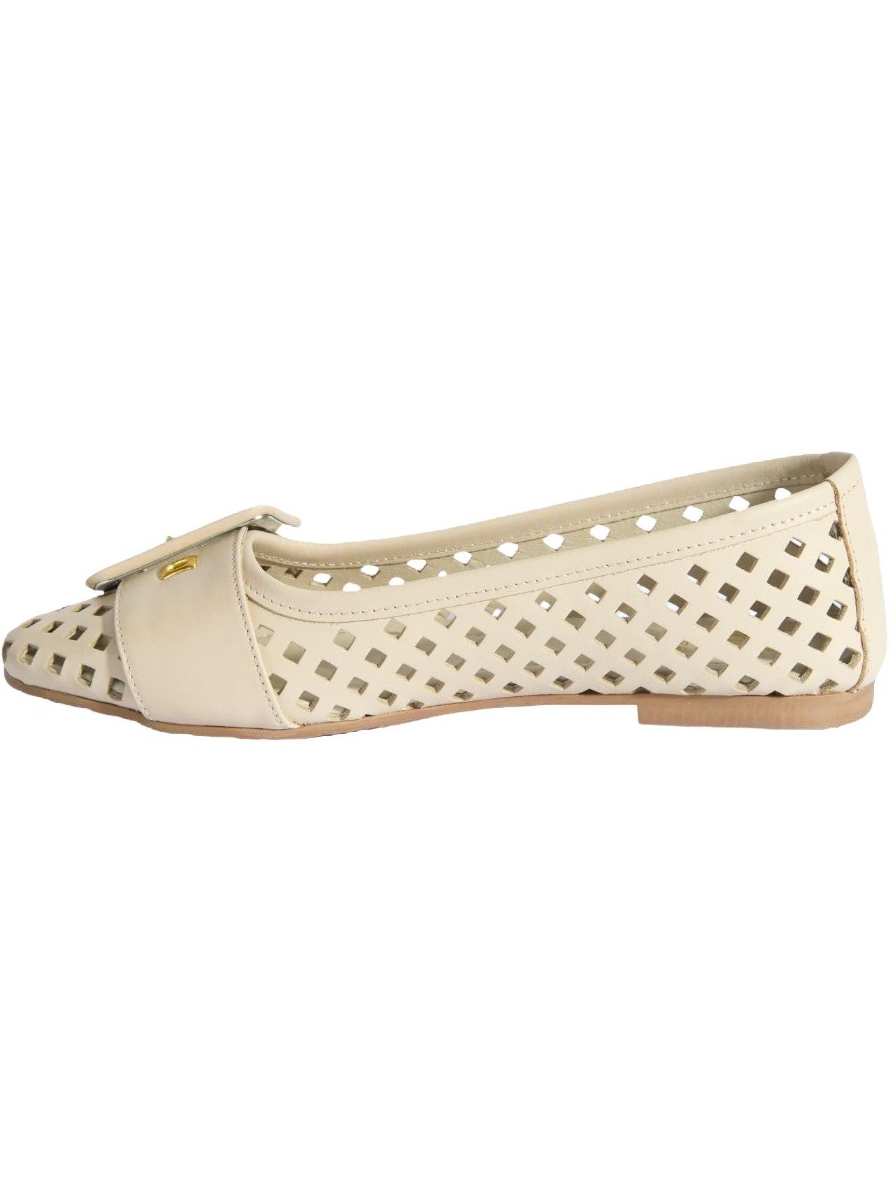 Desa Damen-Ballerinas aus Leder – Atmungsaktives Design mit flachem Absatz Ballettschuh