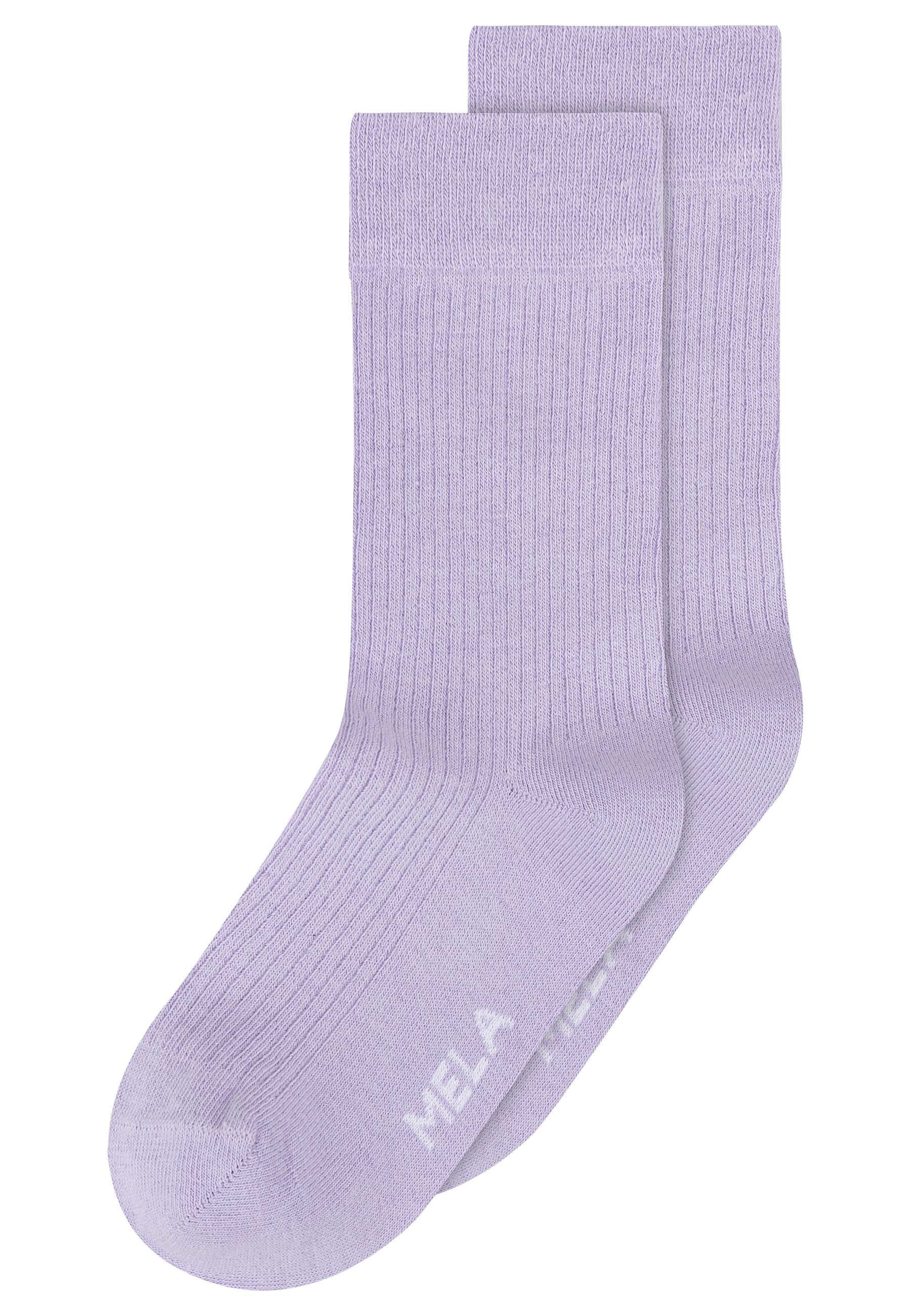 MELA Socken Gerippte Socken 2 Paare Frei von Polyester und Polyamid.