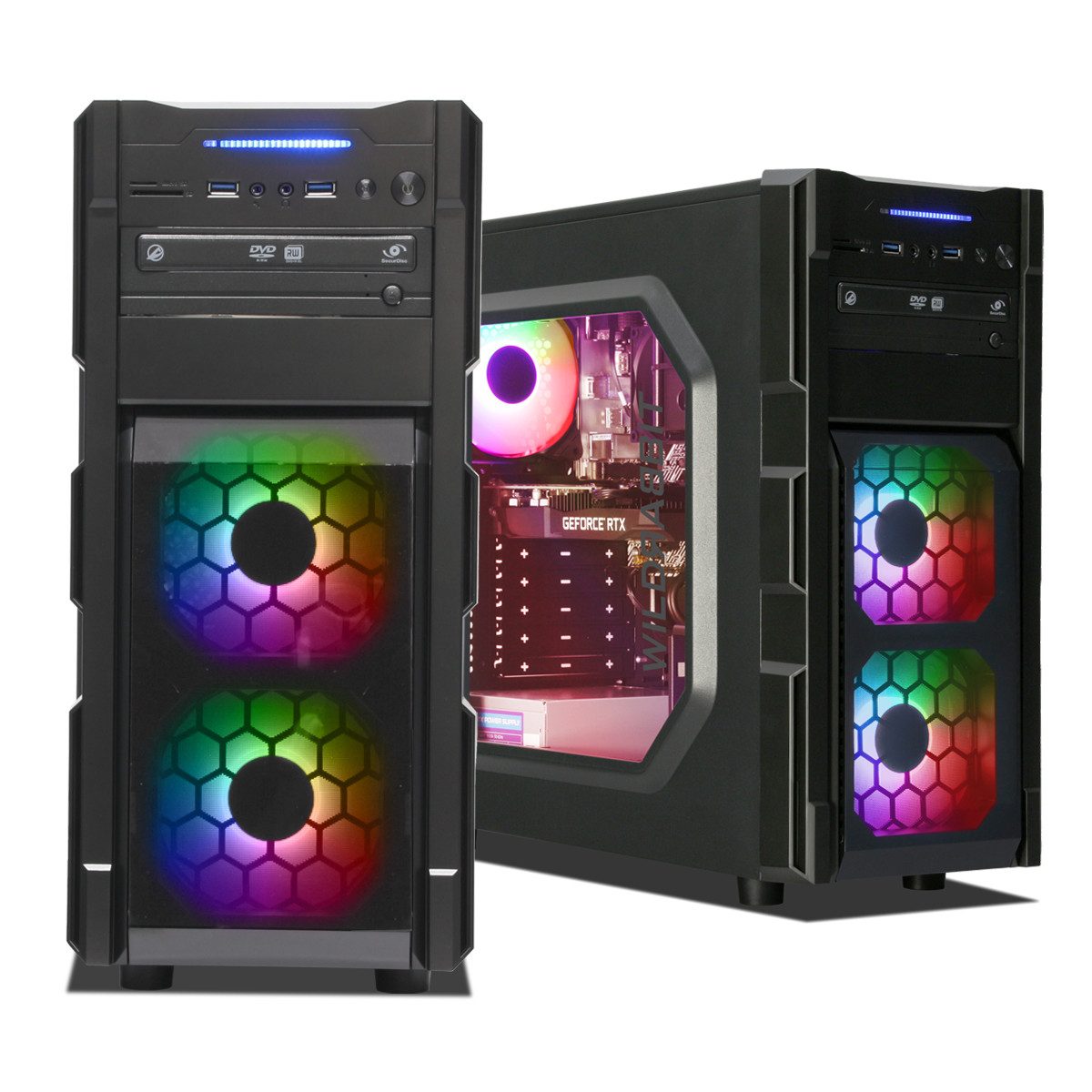 ANKERMANN-PC Business Office Game Gaming-PC (Intel Core i7 8700, GeForce RTX 2060, 16 GB RAM, 1000 GB SSD, Luftkühlung)