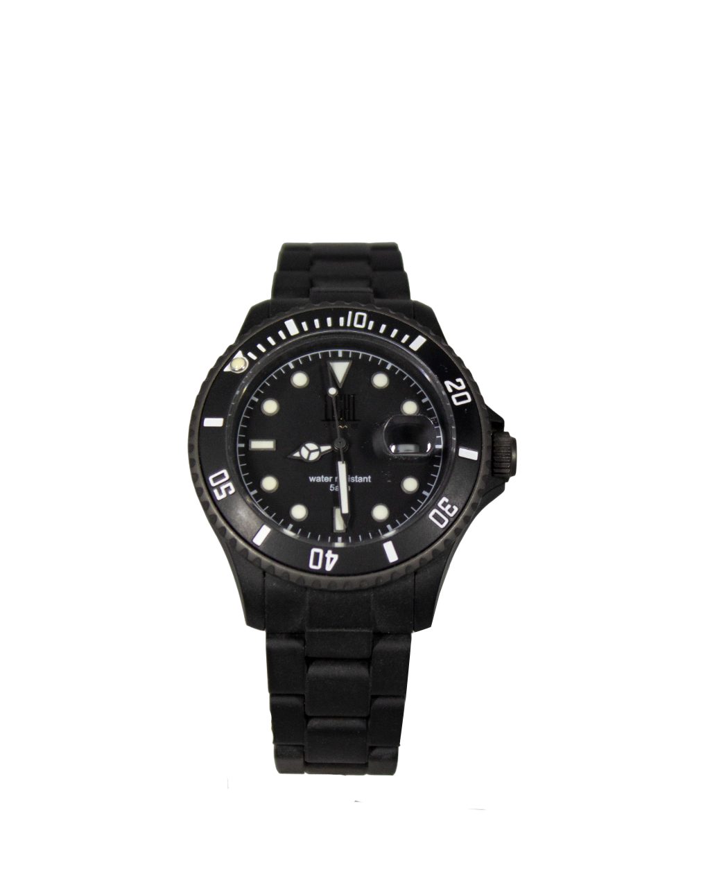 Light Time Quarzuhr Armbanduhr Damen Herren Datum Kunststoff Schwarz L141DKG, Datumsanzeige