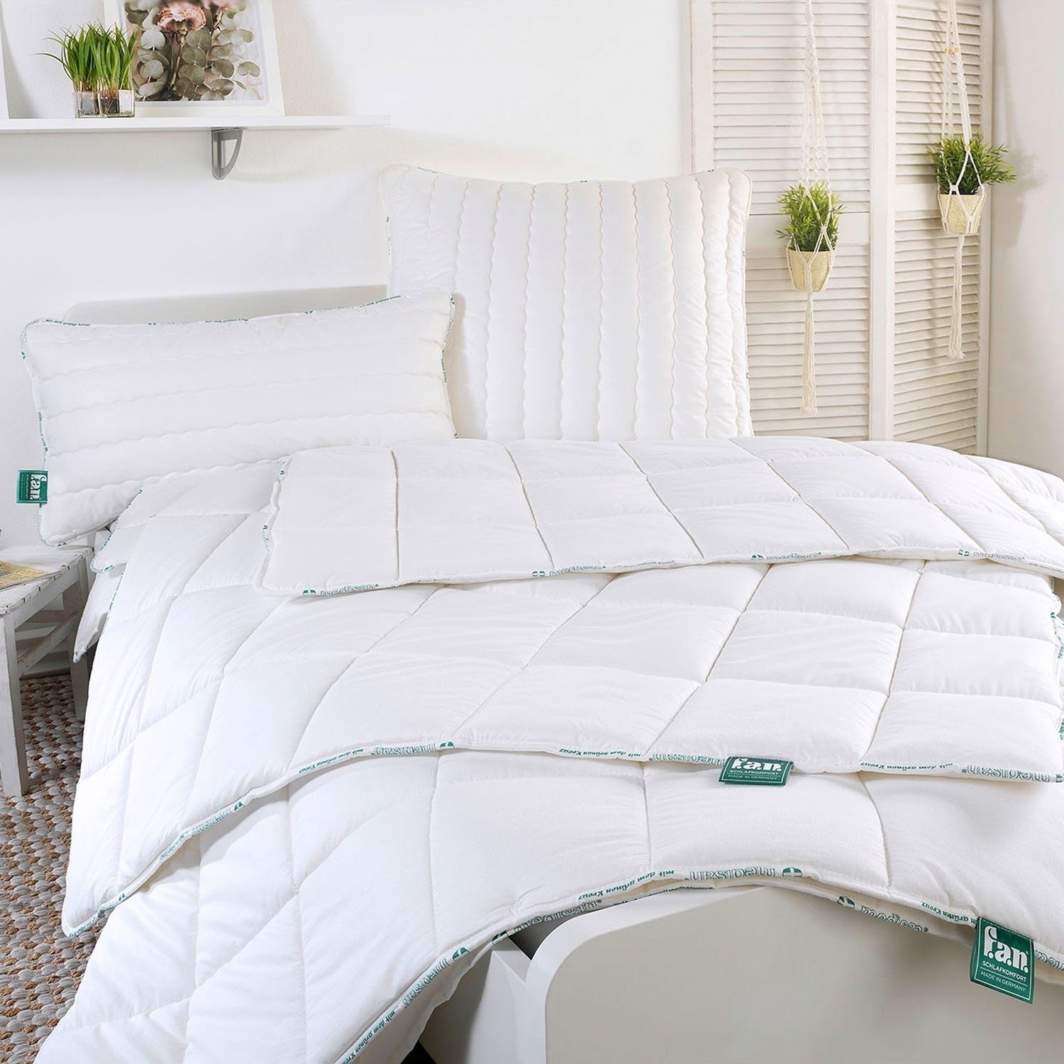 Frankenstolz Baumwollbettdecke MEDISAN, Steppbett, 220 cm x 155 cm, Füllung: Textilfaser, Bezug: Baumwolle