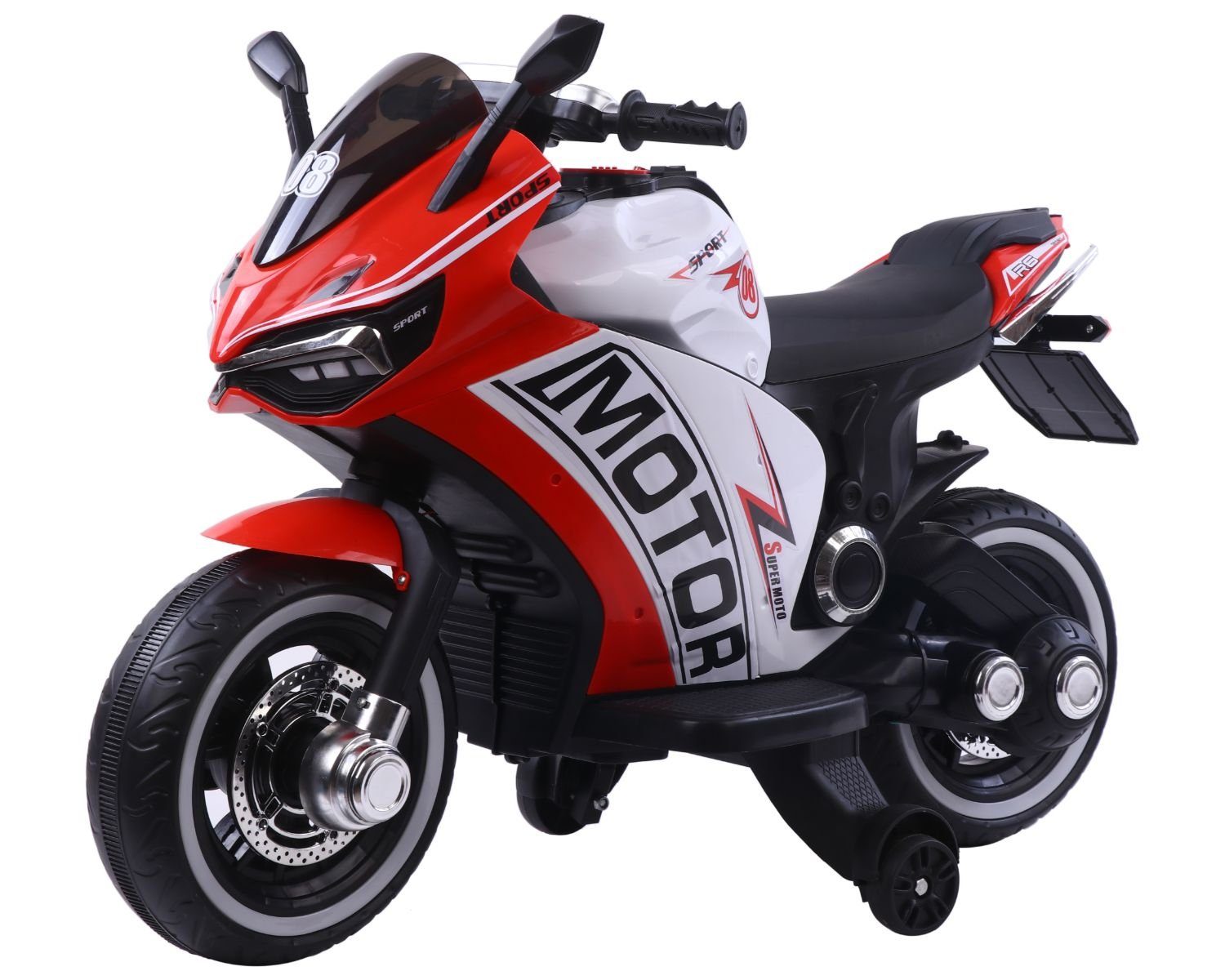 Kikkaboo Elektro-Kindermotorrad Kinder Elektromotorrad Windy, Belastbarkeit 30 kg, Musik- und Lichtfunktion, Batterieanzeige