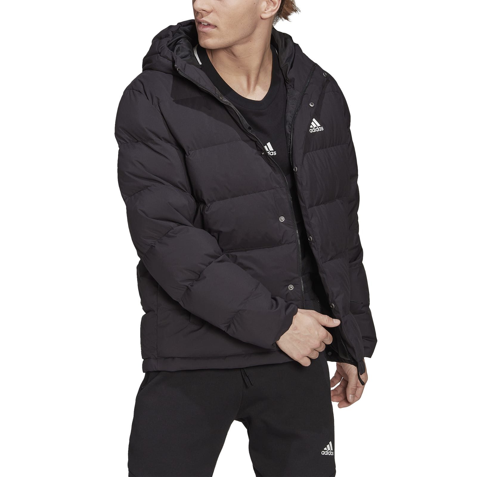 Winterjacke Winter-Daunenjacke Helionic (wind- wasserabweisend) schwarz Herren
