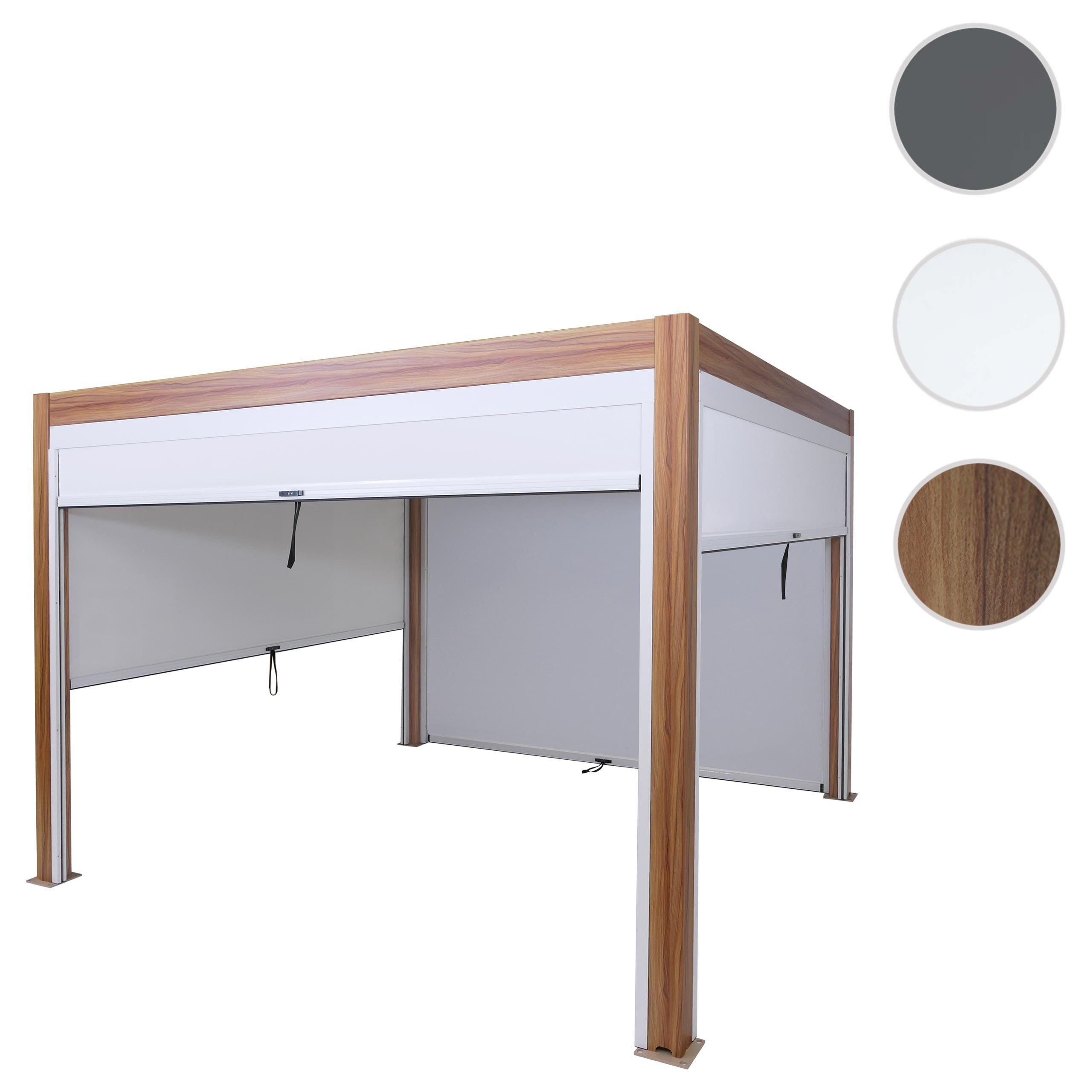 MCW Pergola MCW-L46-mS-3x3, BxTxH: 300x300x220 cm, Regulierbarer Wind- und Insektenschutz, Sturmfest bis 100km/h