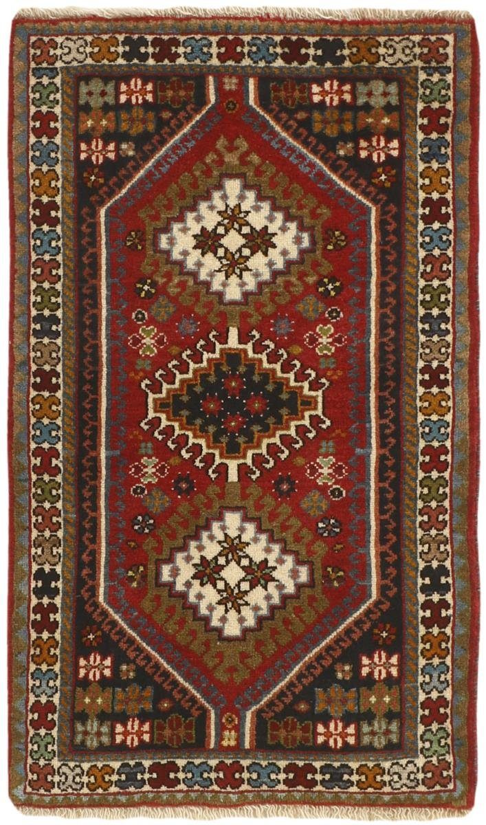 Orientteppich Yalameh 61x104 Handgeknüpfter Orientteppich / Perserteppich, Nain Trading, rechteckig, Höhe: 12 mm