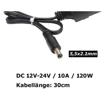 Bolwins E29C KFZ LKW Netzteil Kabel DC 5.5x2.1mm Stecker zu Zigarettenanzünder Stromkabel, (30 cm)