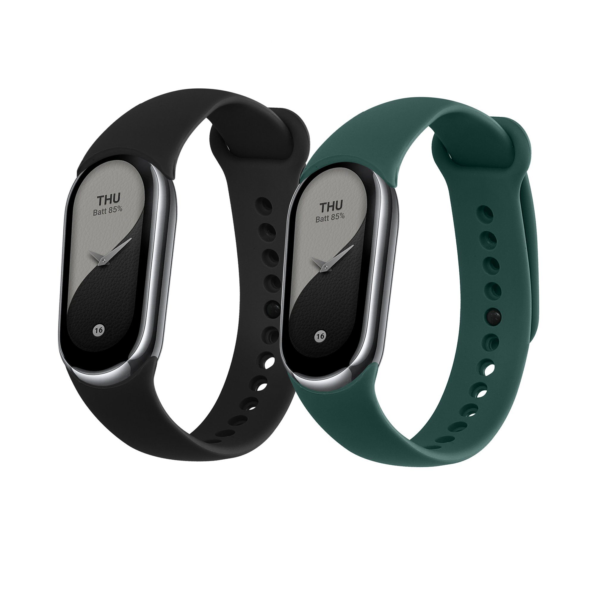 kwmobile Uhrenarmband 2x Sportarmband für Xiaomi Mi Band 10 / Mi Band 9 / 8 günstig online kaufen