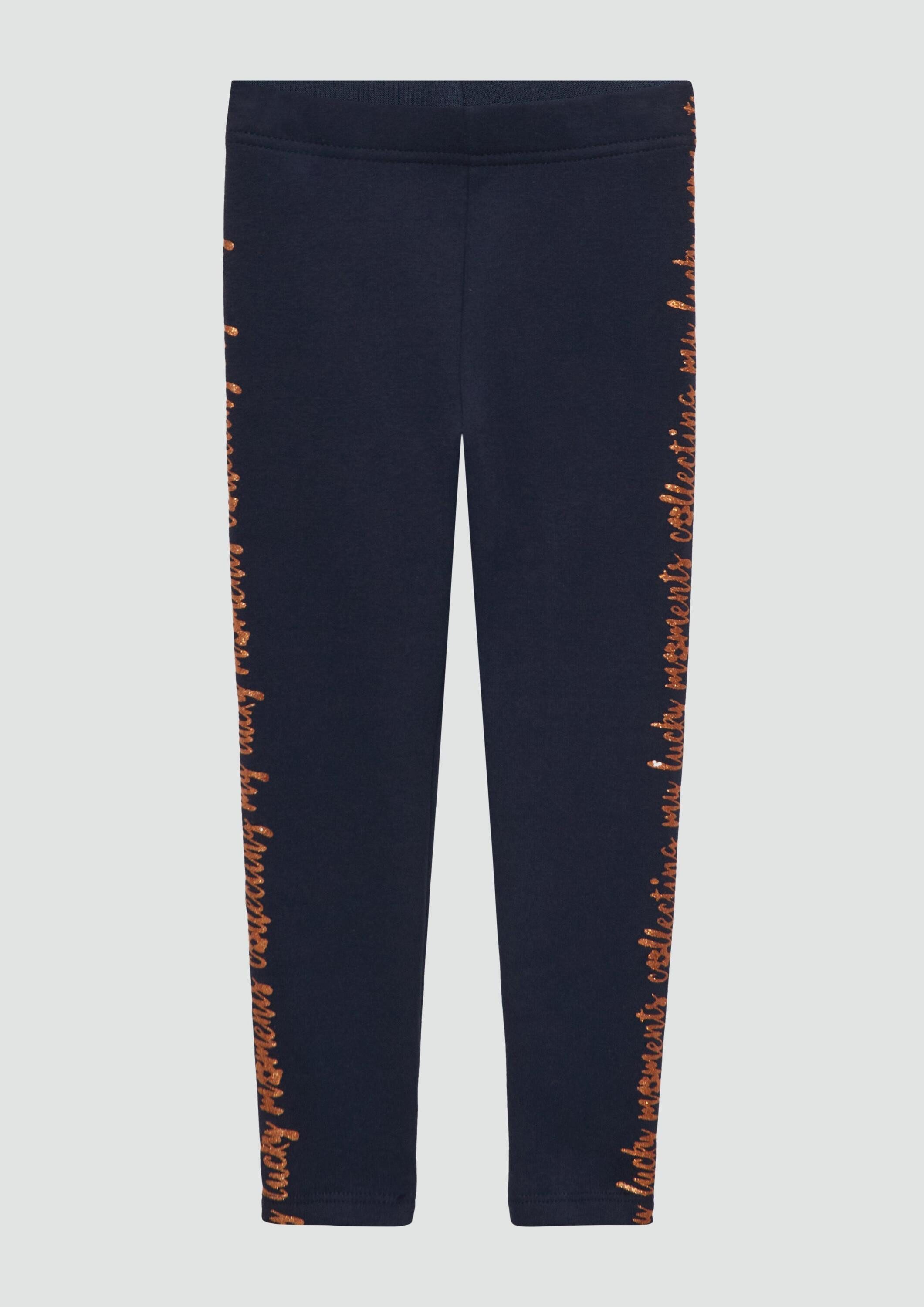 s.Oliver Leggings Leggins Leggings aus Thermofleece mit Glitzer-Print