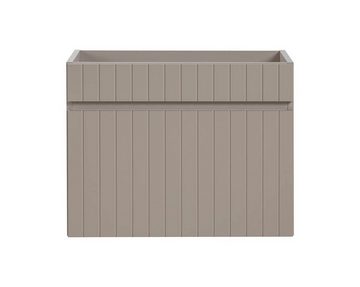 einfachgutemoebel Waschtisch-Set Badezimmer Waschplatz KARATA 80cm, Becken + Regal, kaschmir grey, (Badmöbel Set, 1-St., Waschtisch Unterschrank)