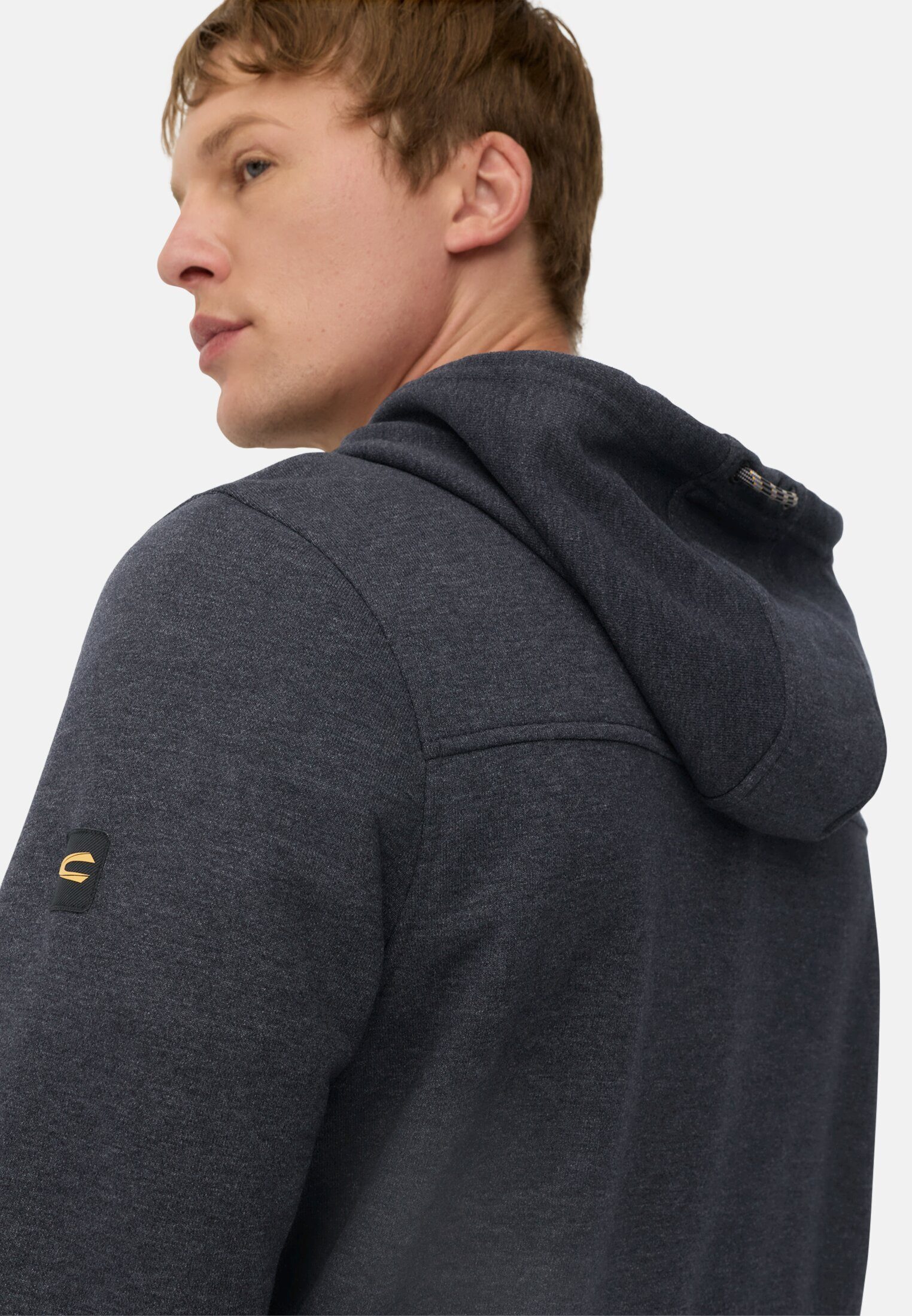 camel active Sweatjacke mit verstellbarem Kordelzug Langarm – Bild 5 von 5