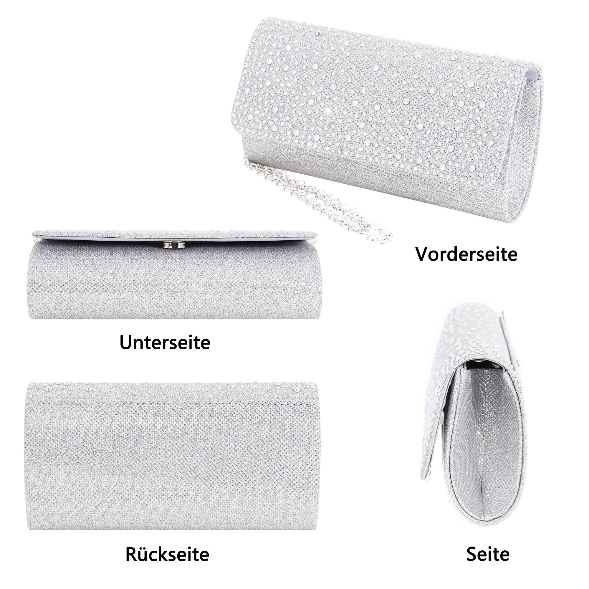 Coonoor Clutch Damen,Kettentasche, Glitzer Abendtasche, Schultertaschen, günstig online kaufen