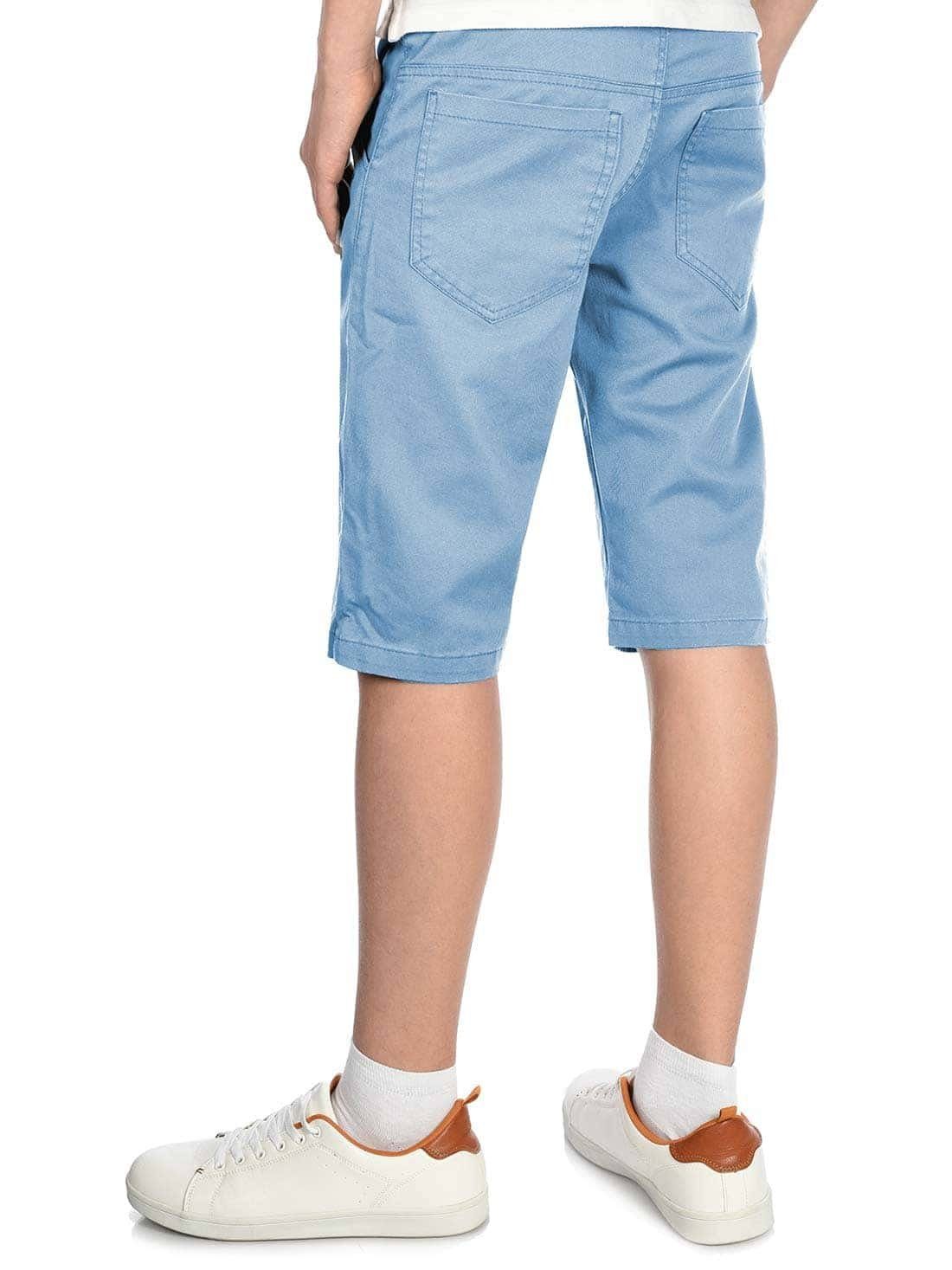 elastischem mit Bund Chinoshorts (1-tlg) Chino Kinder Hellblau Jungen Shorts BEZLIT